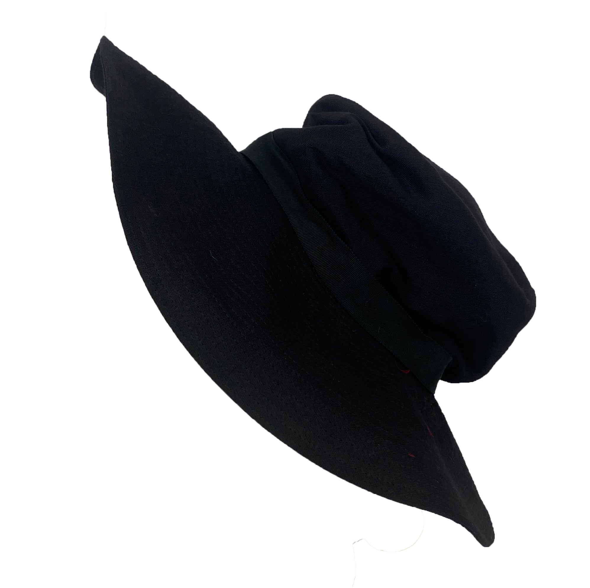 Vintage Young Towner's Hat Shop Black Wide Brimmed Hat