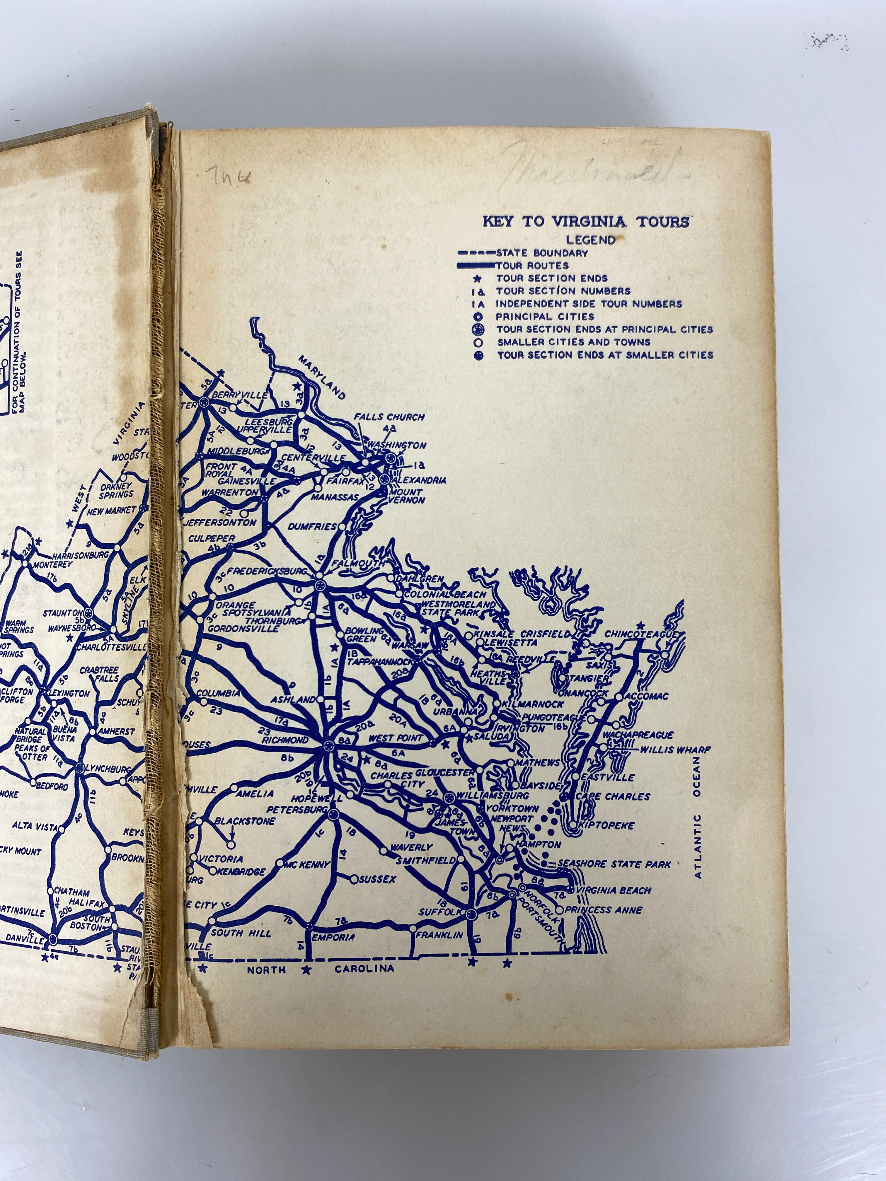 Virginia A Guide to the Old Dominion 1941 WPA Second Printing HC