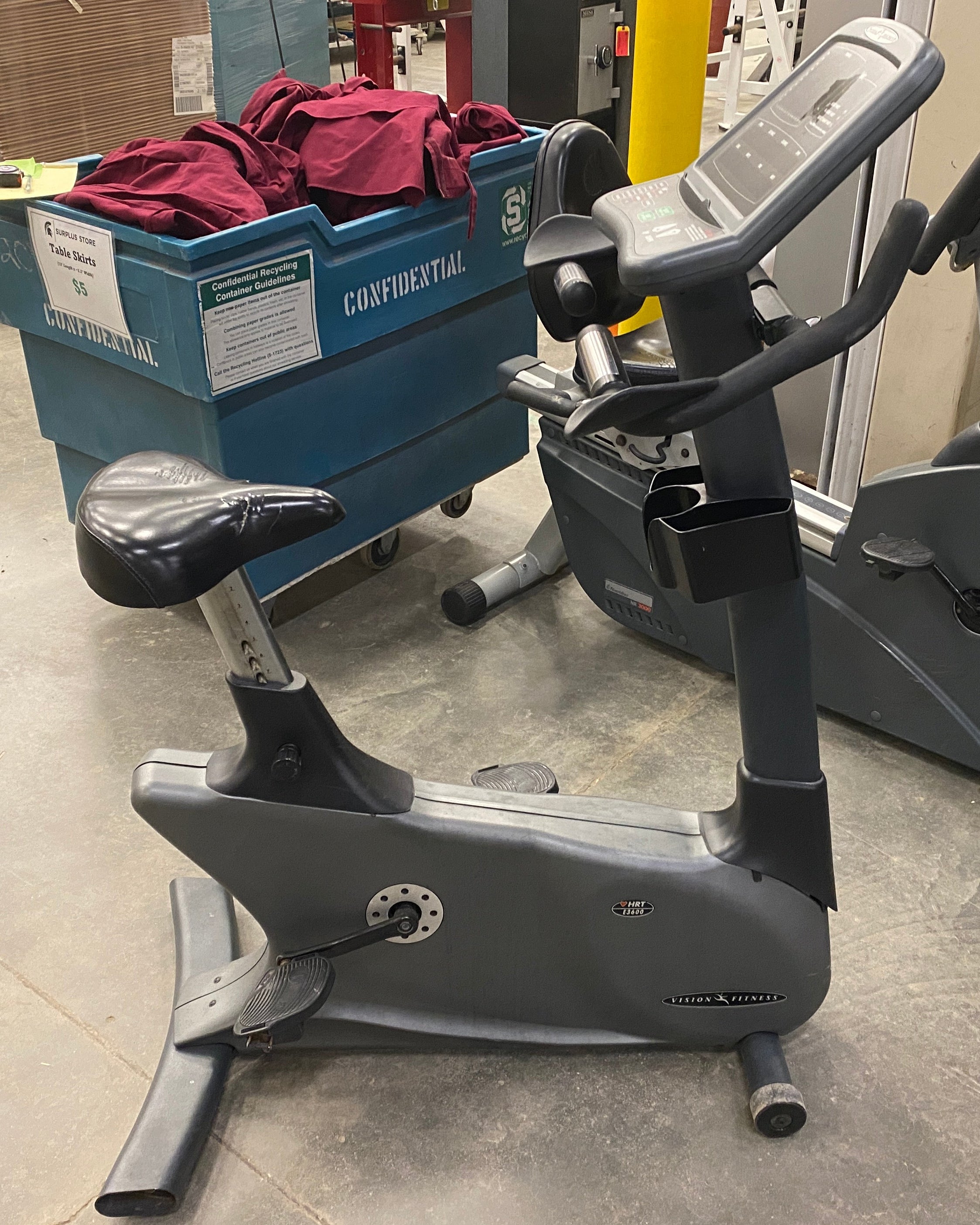 Vision Fitness #HRT-E3600 Stationary Bike Machine