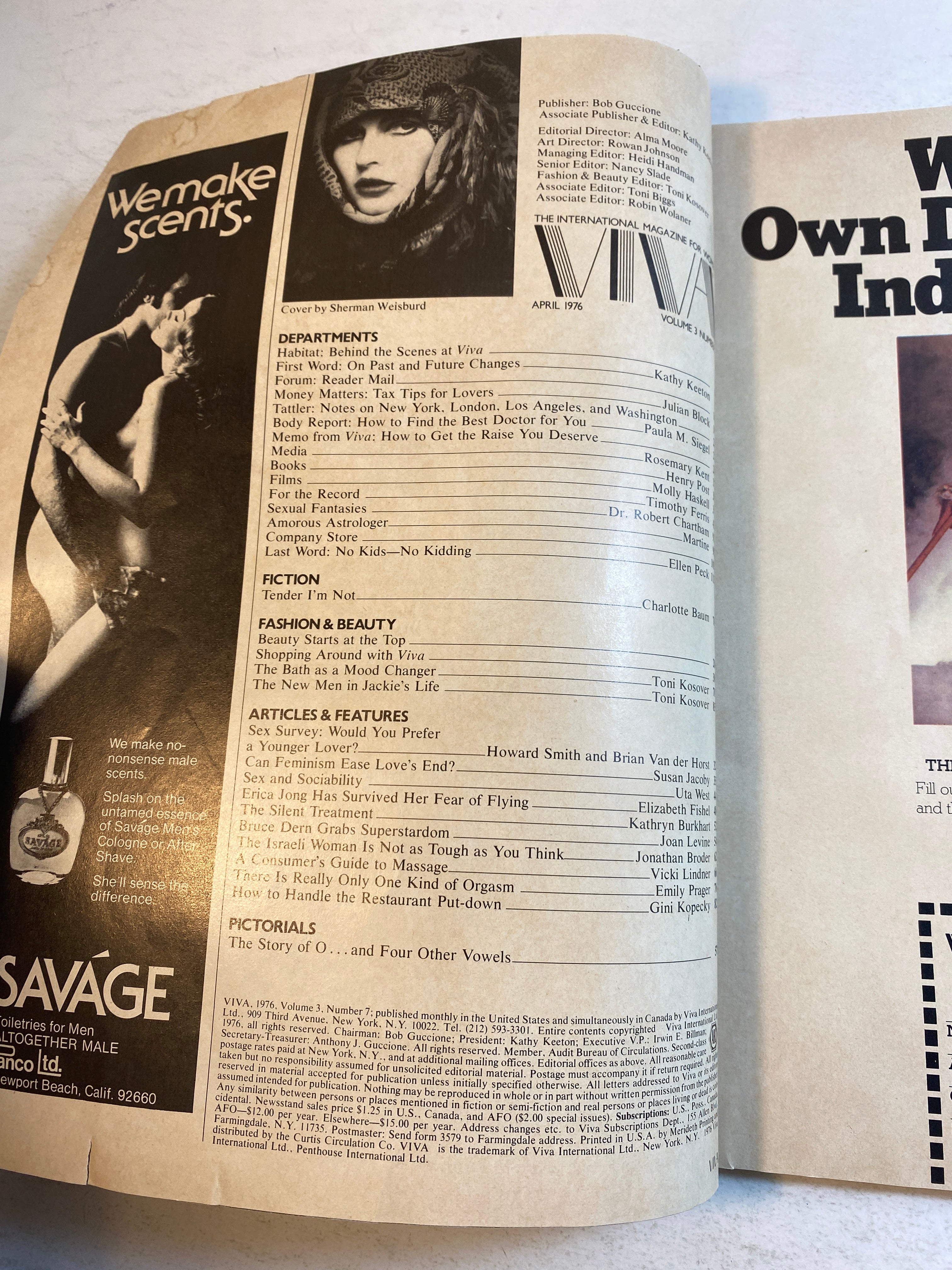 Viva International Women's Magazine April 1976