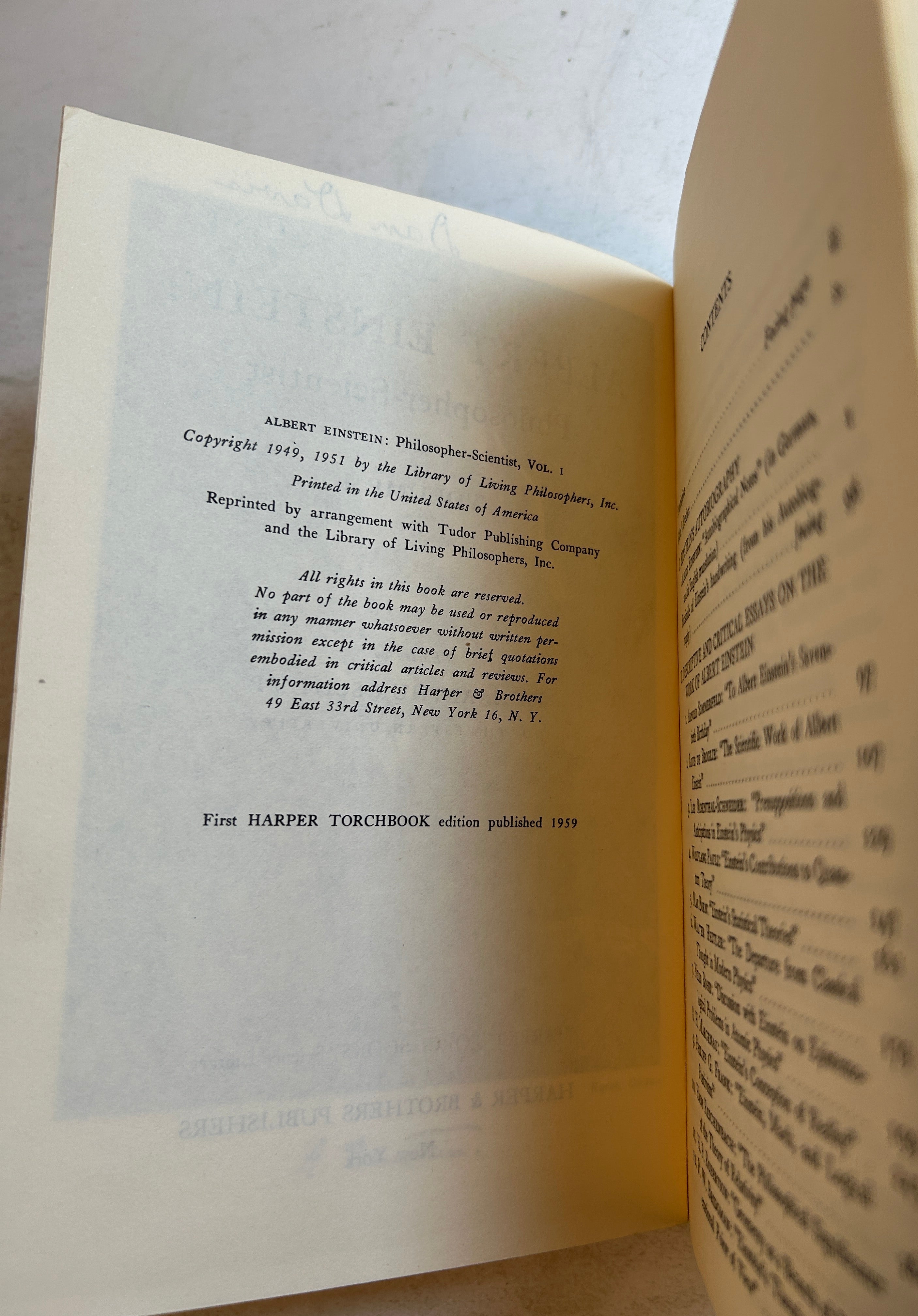 Vol I-II Albert Einstein Philosopher Scientist by Paul Arthur Schilpp SC
