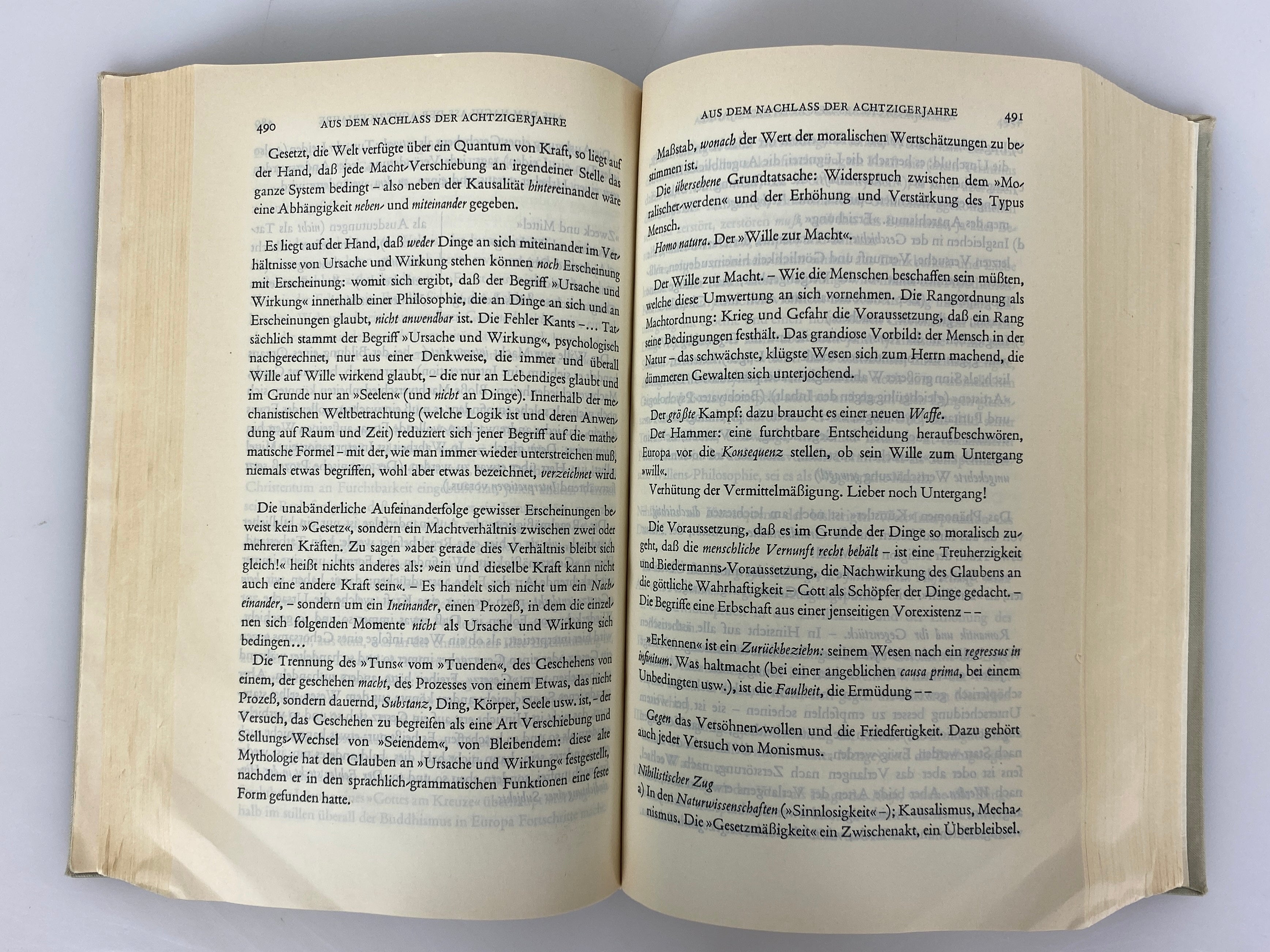 Vols I & III Friedrich Nietzsche Works in 3 Volumes in German 1960 Ex-Library