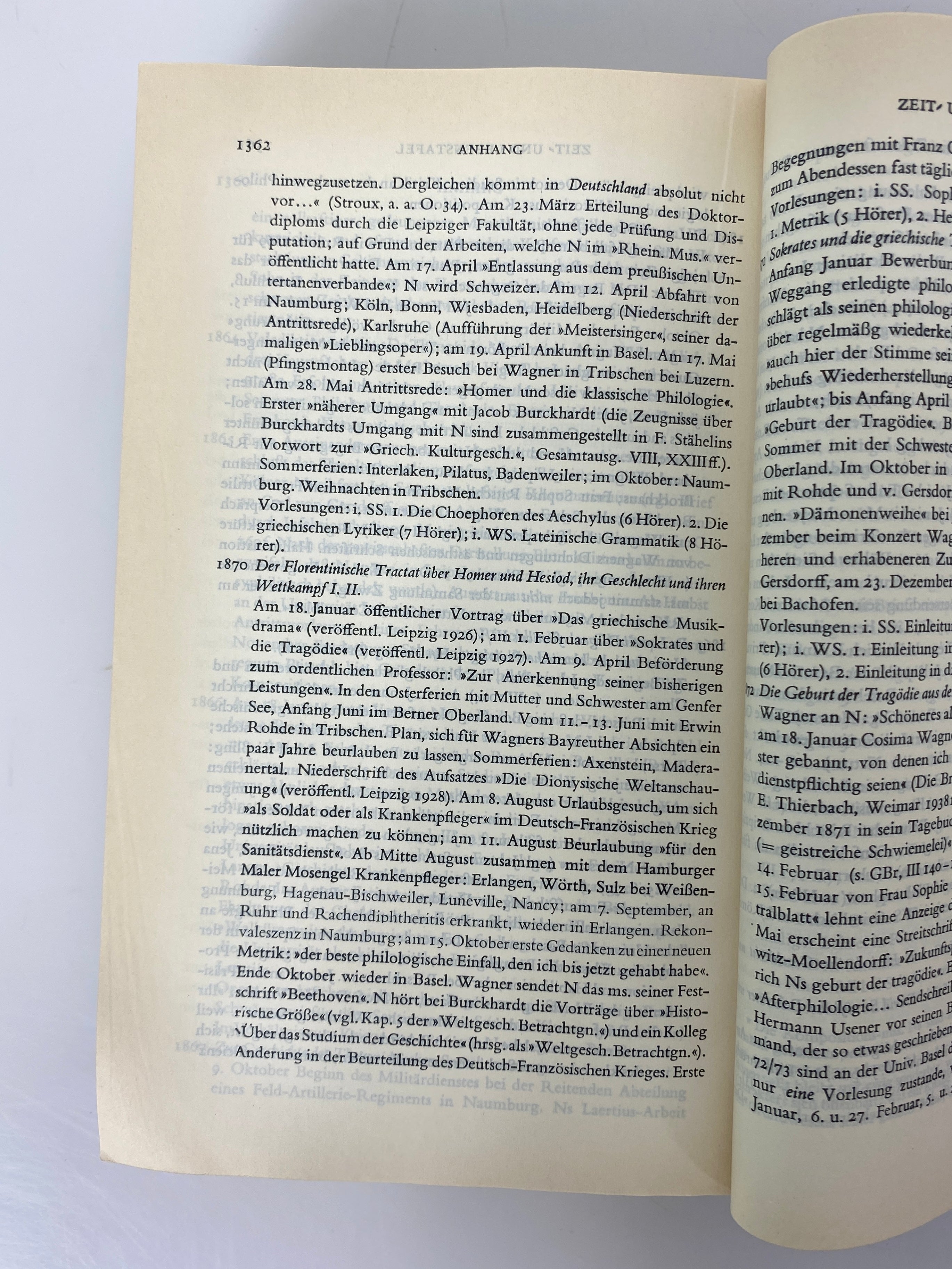 Vols I & III Friedrich Nietzsche Works in 3 Volumes in German 1960 Ex-Library