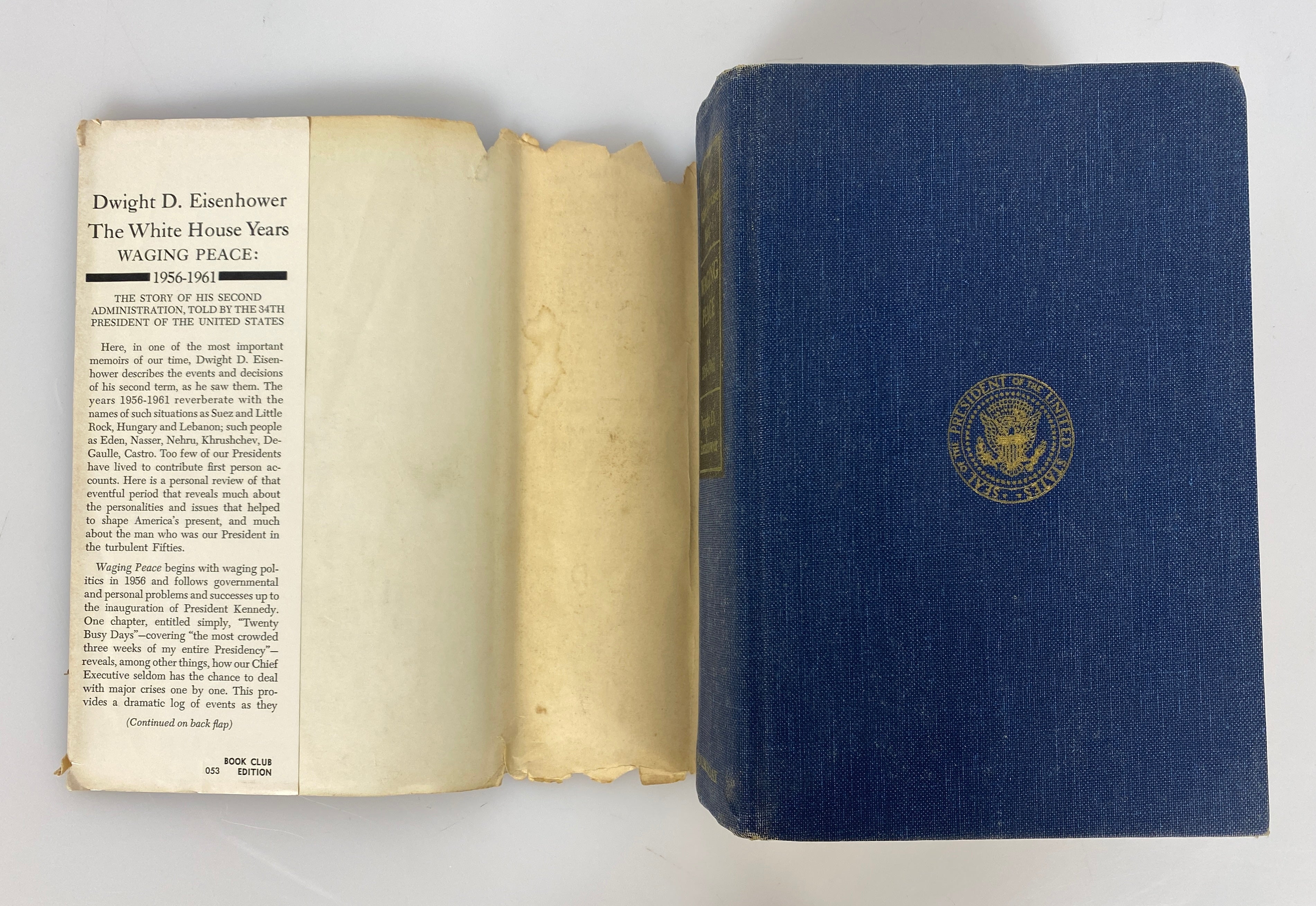 Waging Peace by Dwight D. Eisenhower The White House Years 1965 BCE HC DJ
