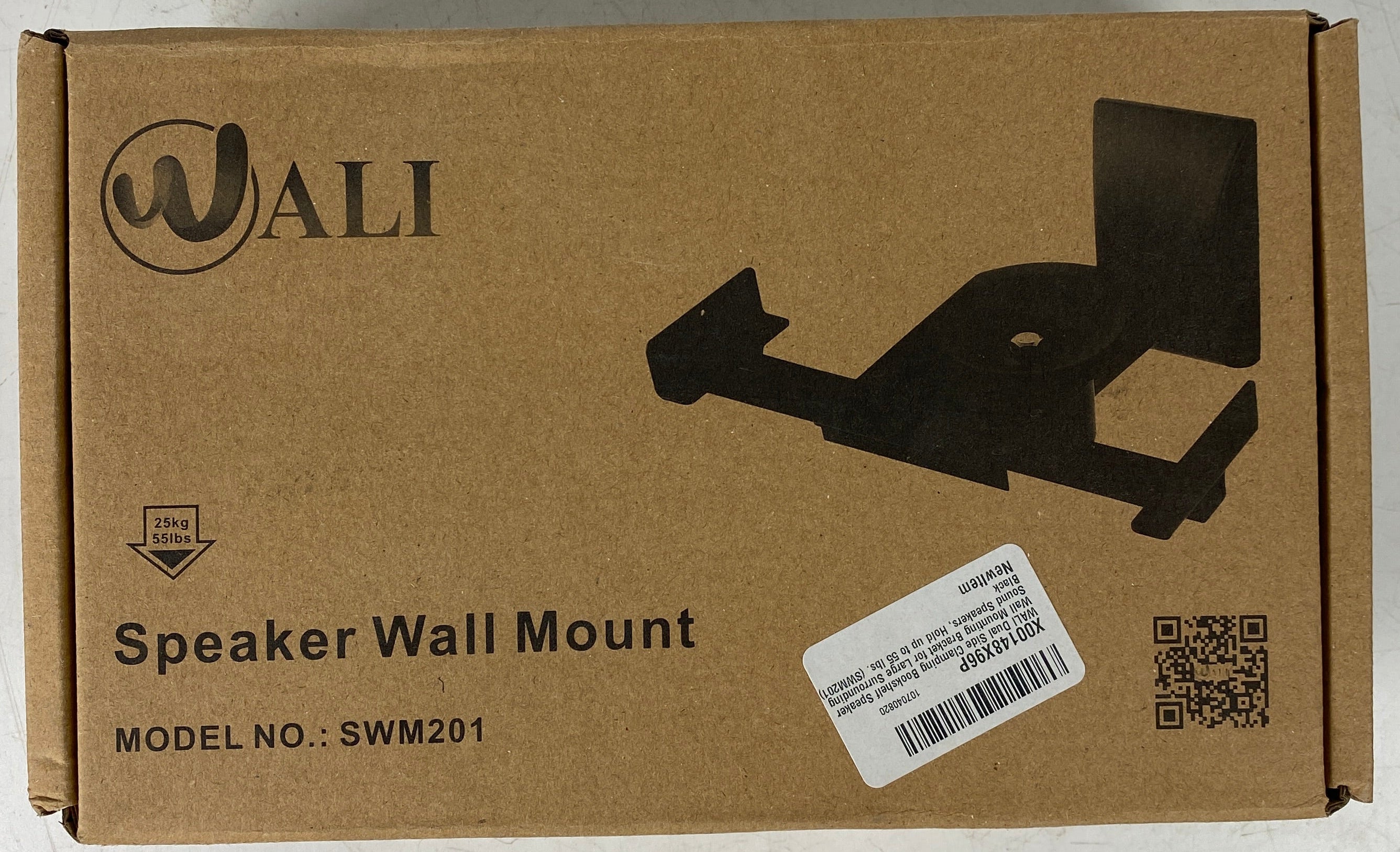 WALI SWM201 Adjustable Speaker Wall Mount Bracket Pair with Hardware & Instructions