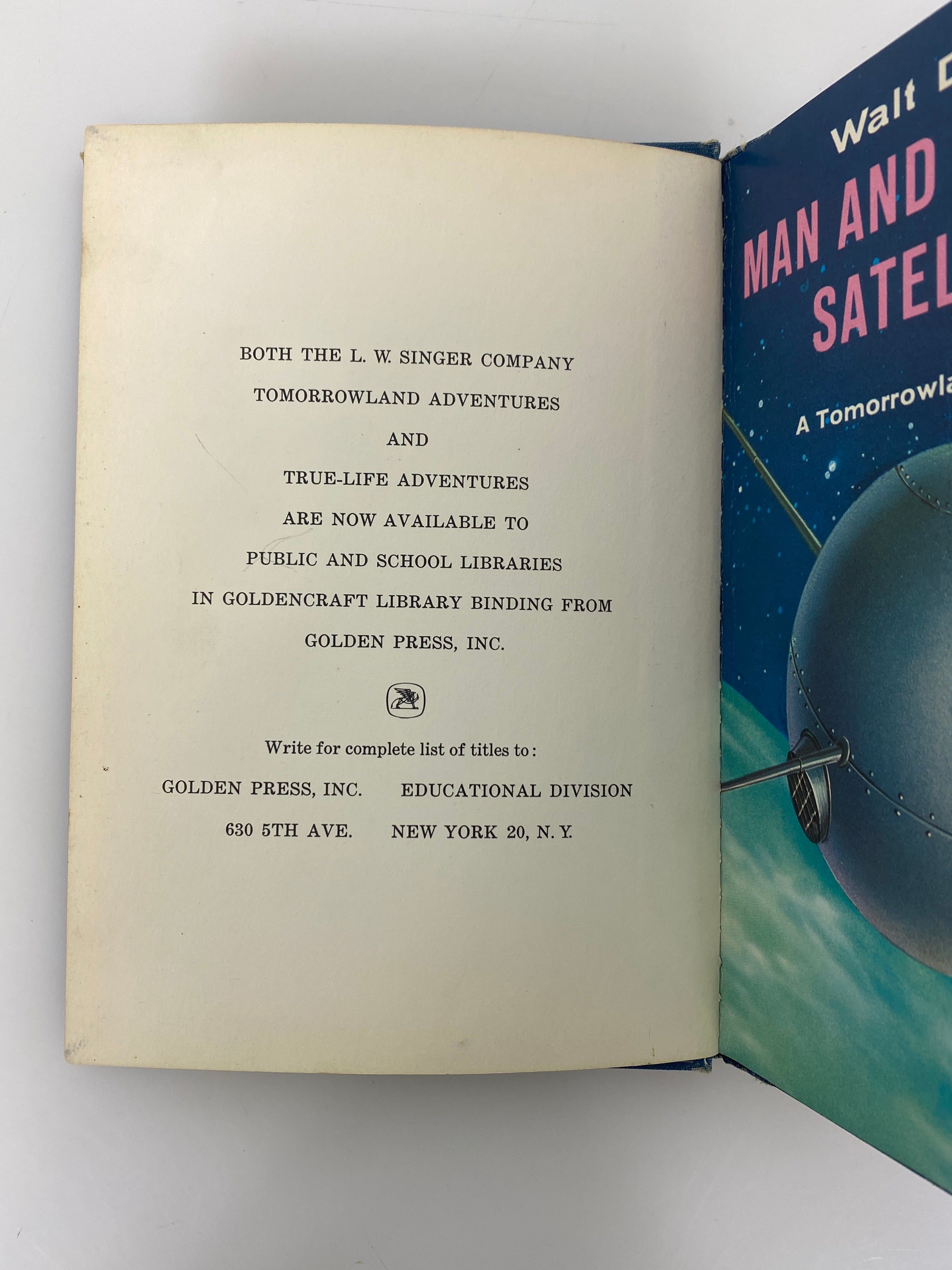Walt Disney Man & Weather Satellites A Tomorrowland Adventure 1959 Ex-Library