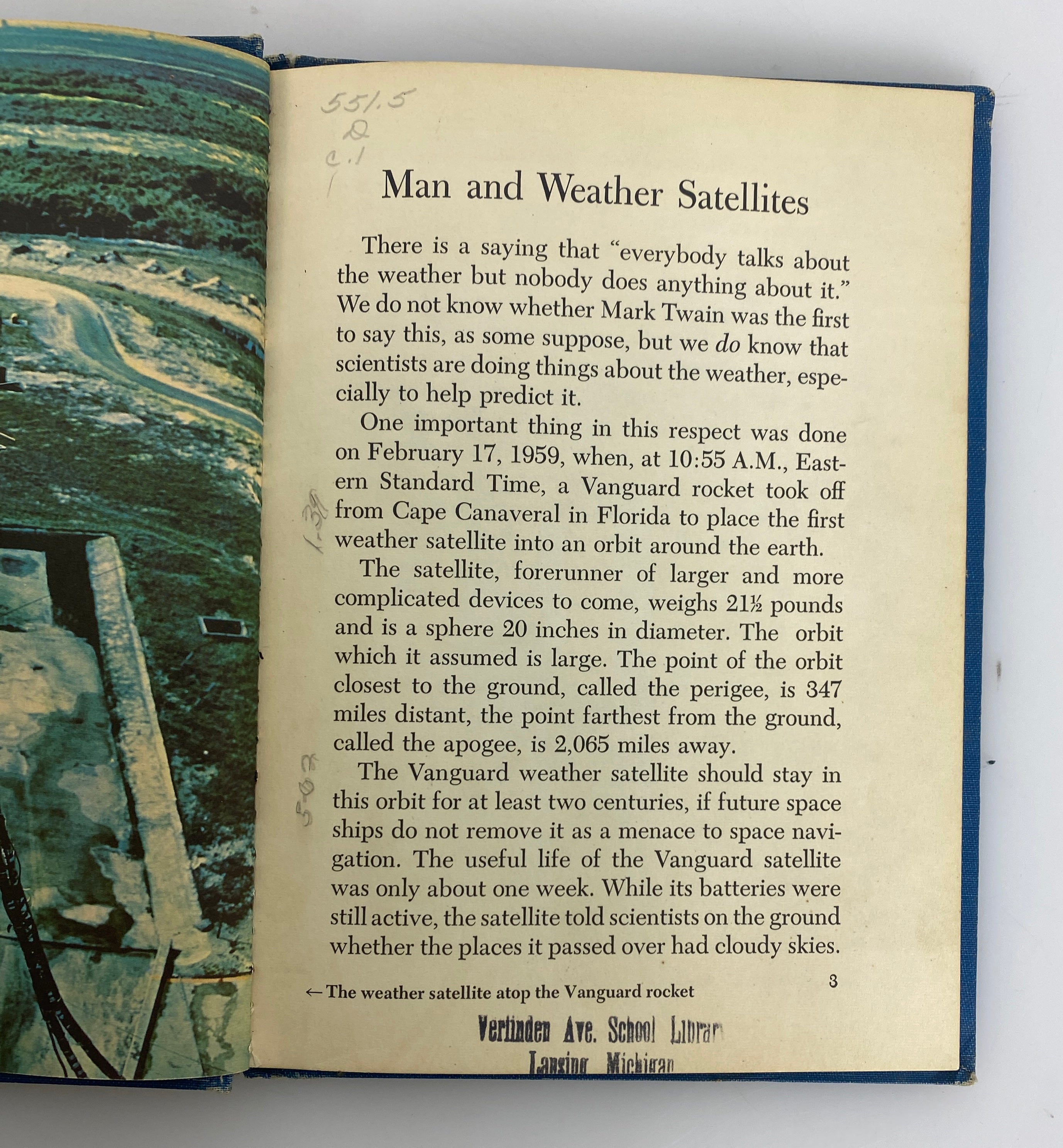 Walt Disney Man & Weather Satellites A Tomorrowland Adventure 1959 Ex-Library