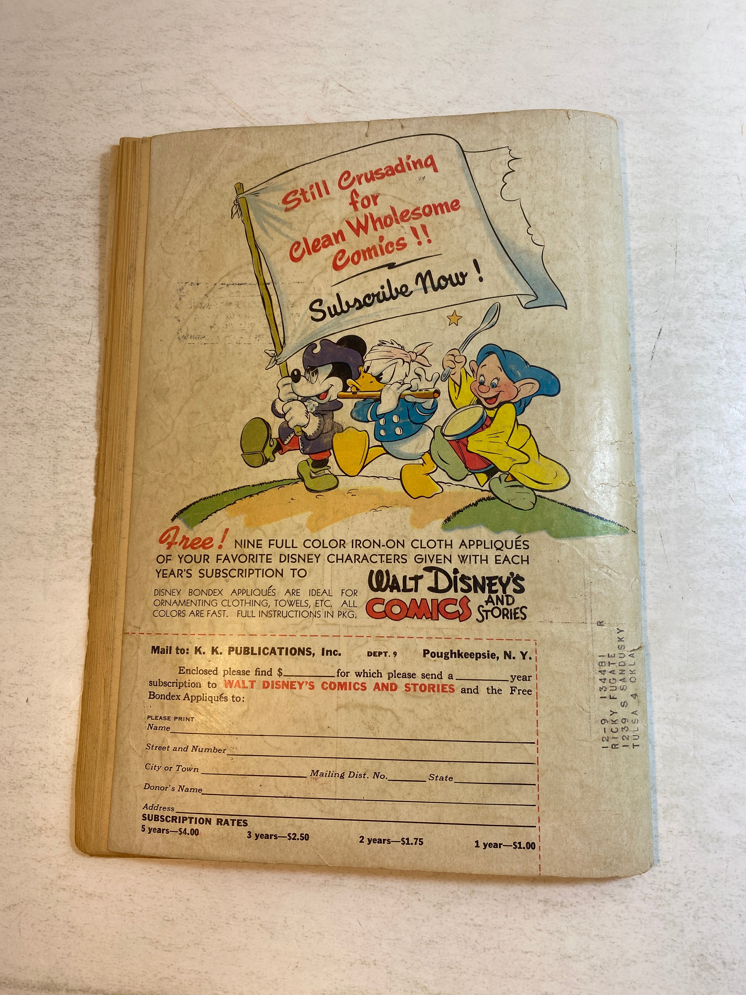 Walt Disney's Comics and Stories Dell 1949