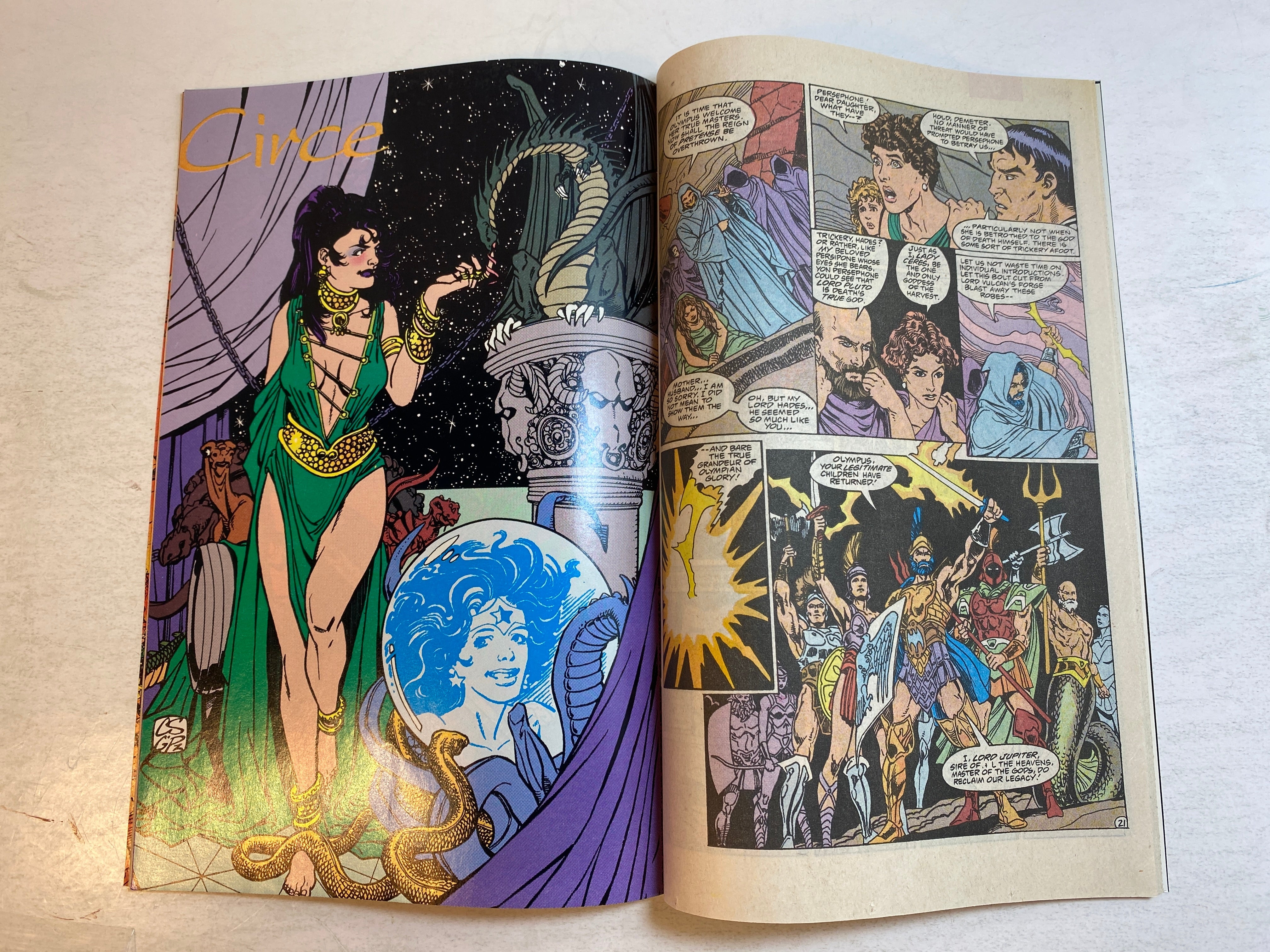 War of the Gods #1 DC Comic 1991 w/ mini posters