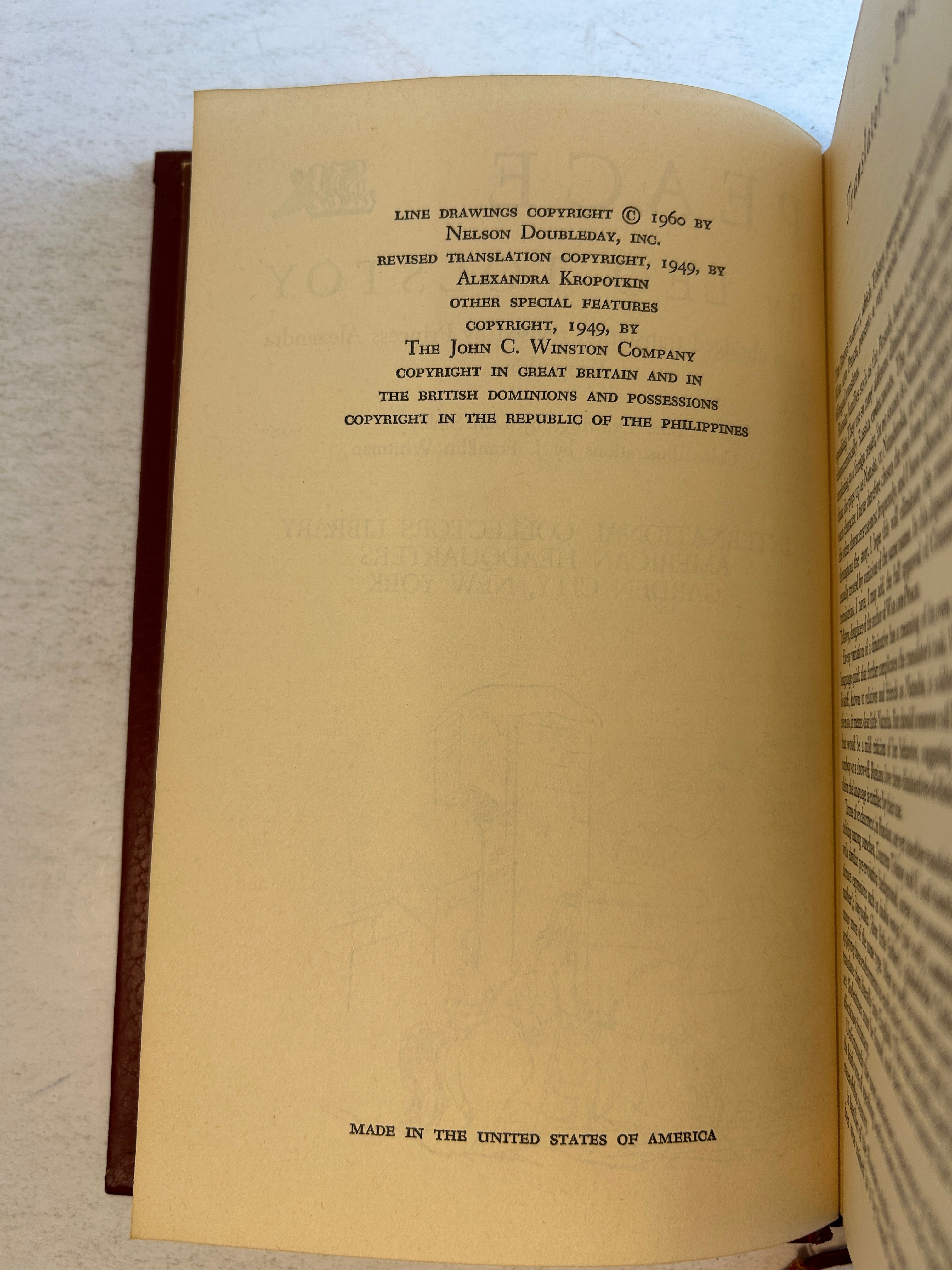 War & Peace by Leo Tolstoy International Collectors Library 1949/60 Leatherbound