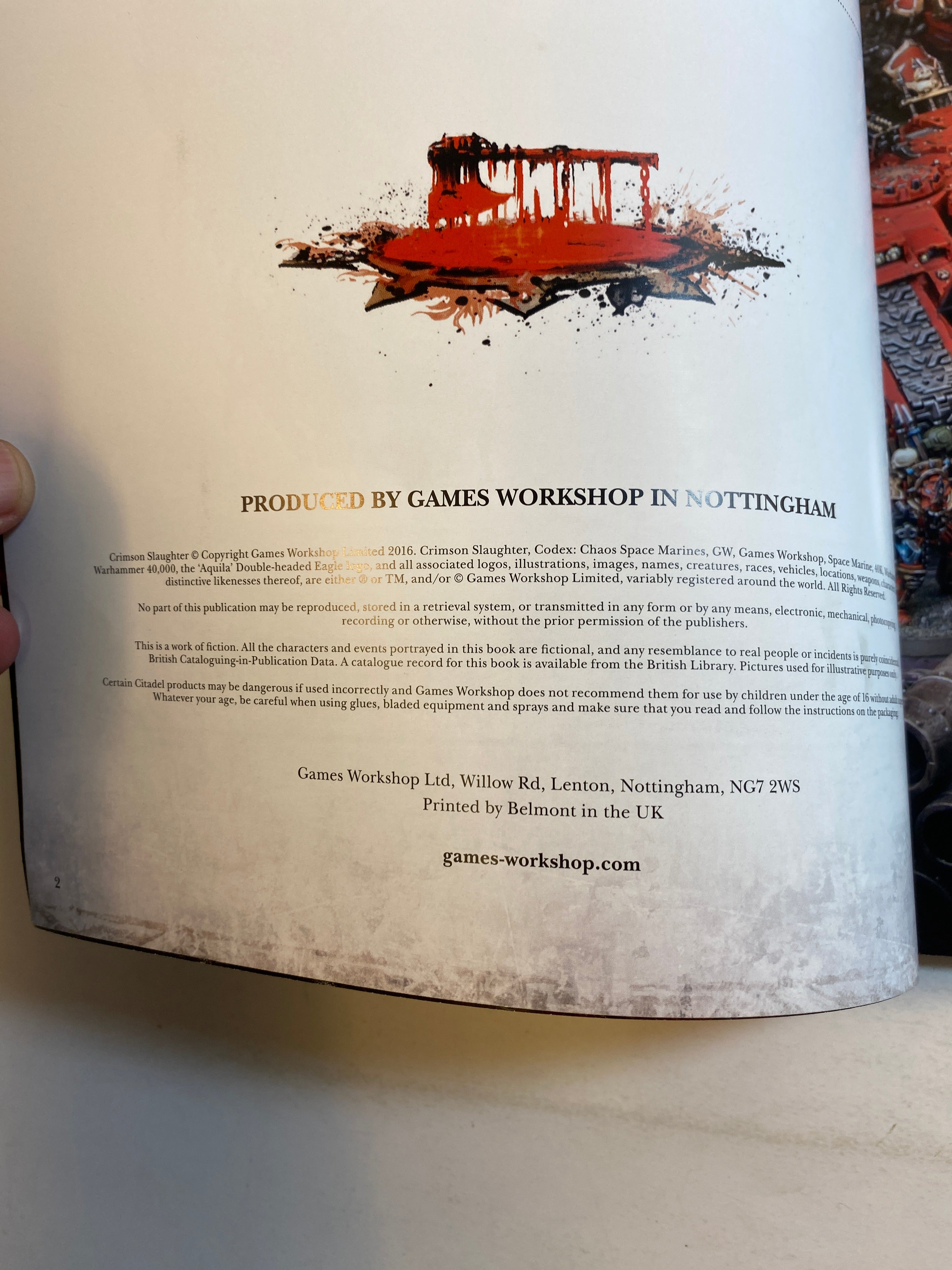 Warhammer 40000 Crimson Slaughter Codex Supplement 2016