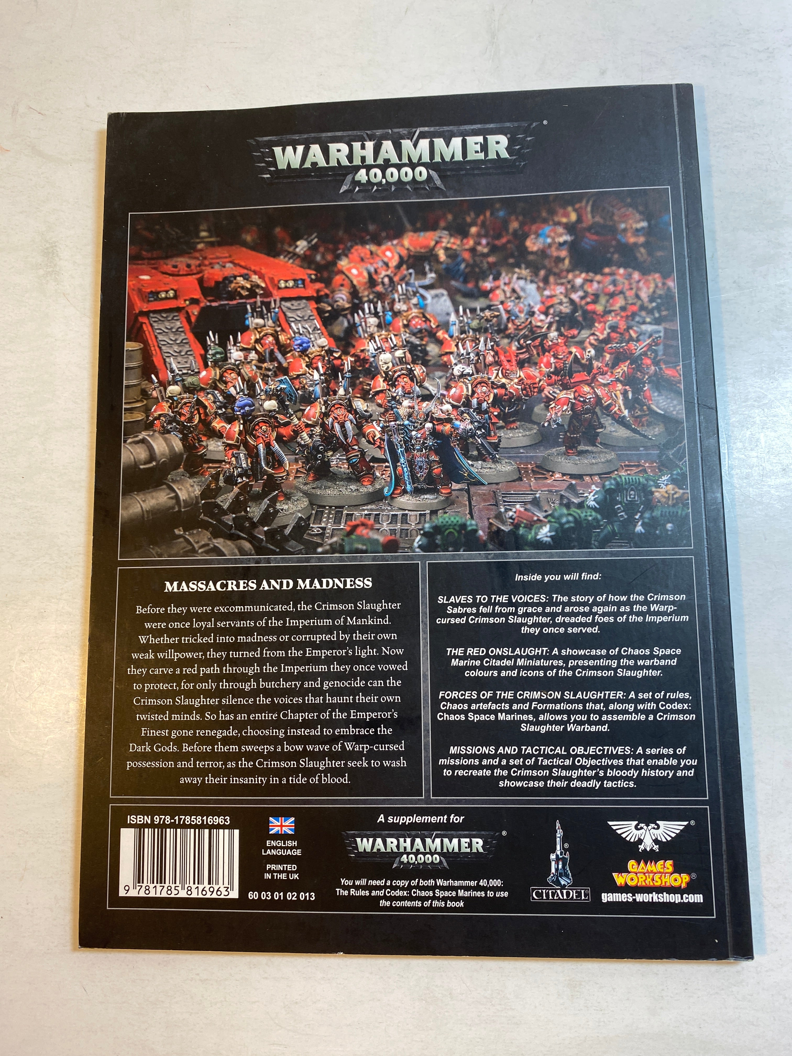 Warhammer 40000 Crimson Slaughter Codex Supplement 2016