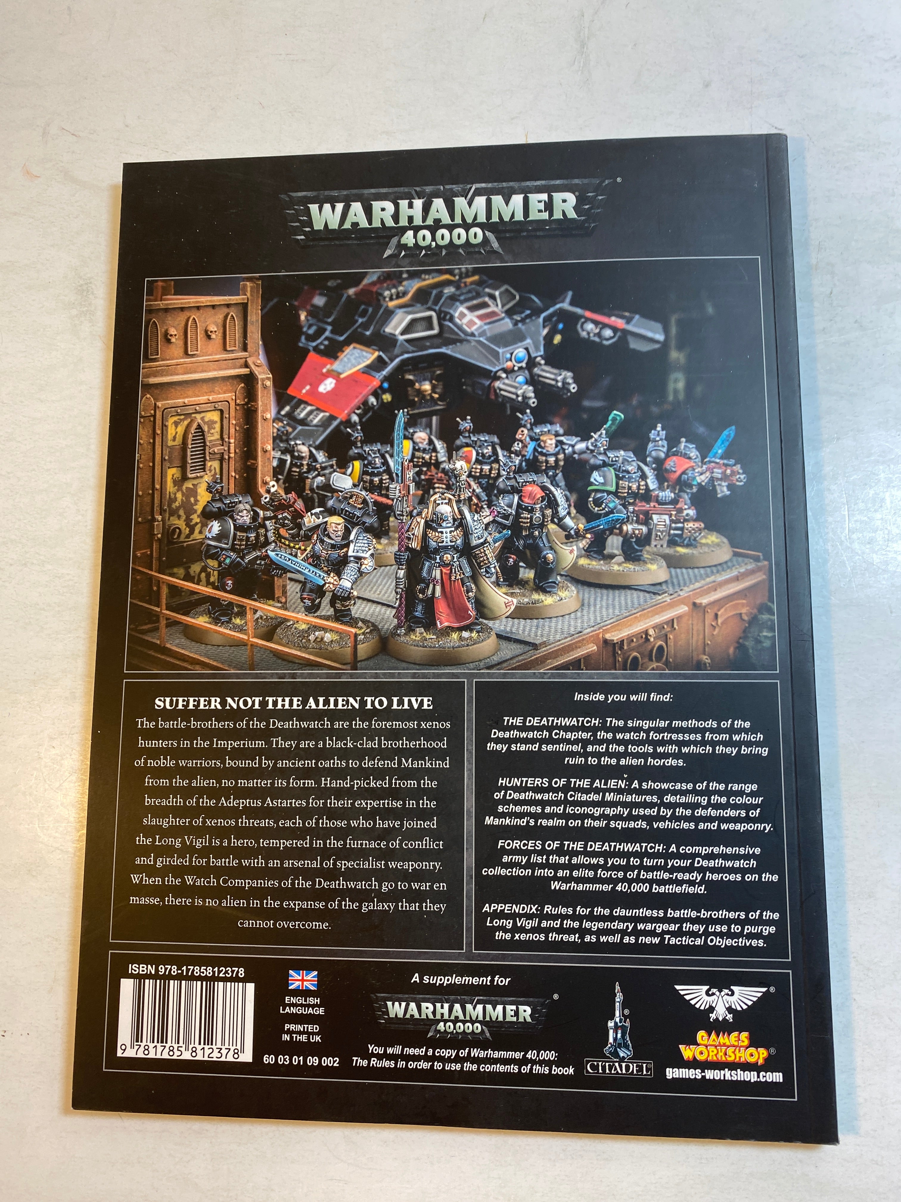 Warhammer 40000 Deathwatch Space Marine Codex SC 9th Edition 2016