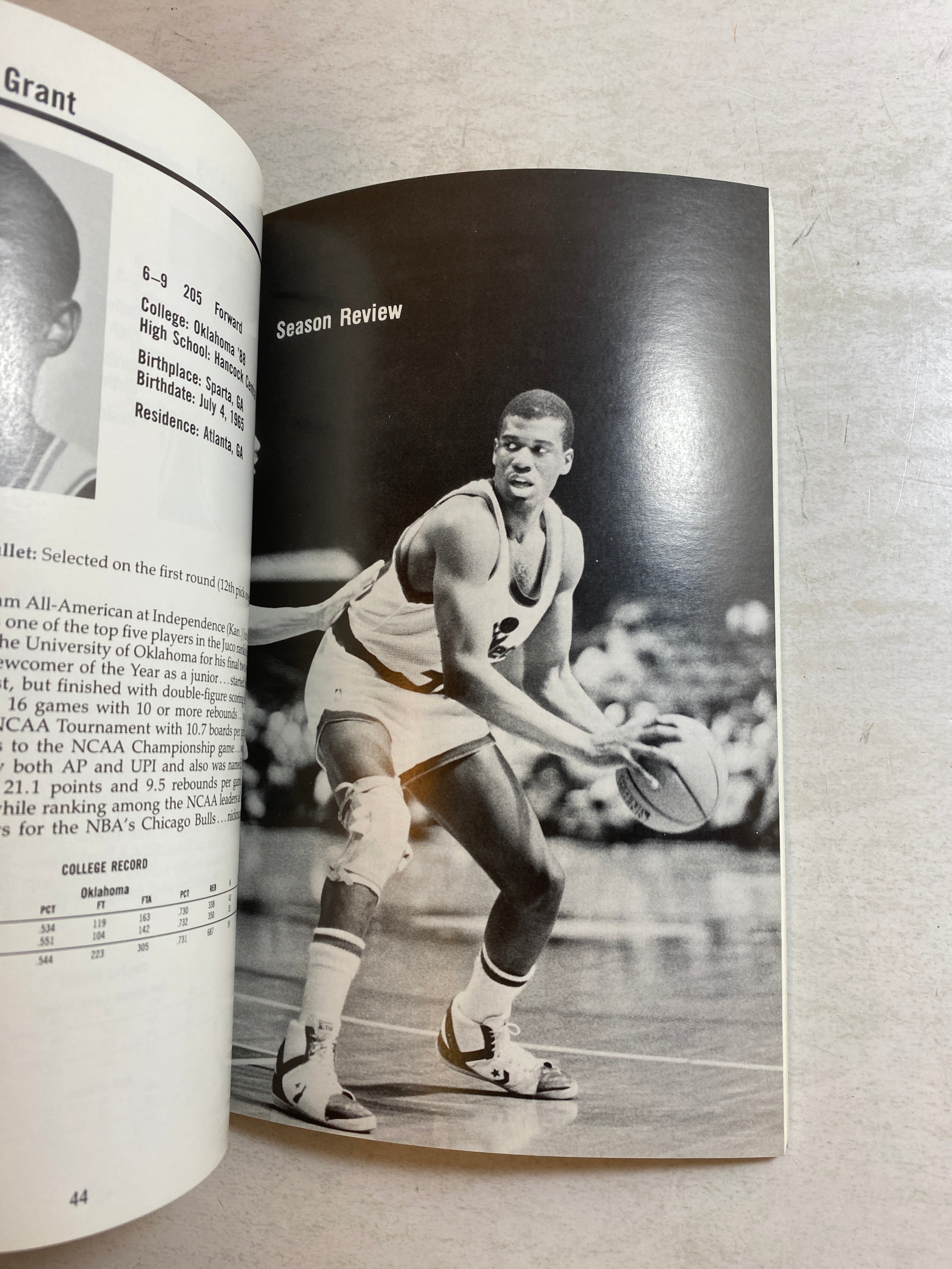 Washigton Bullets NBA Media Guide 1988-1989