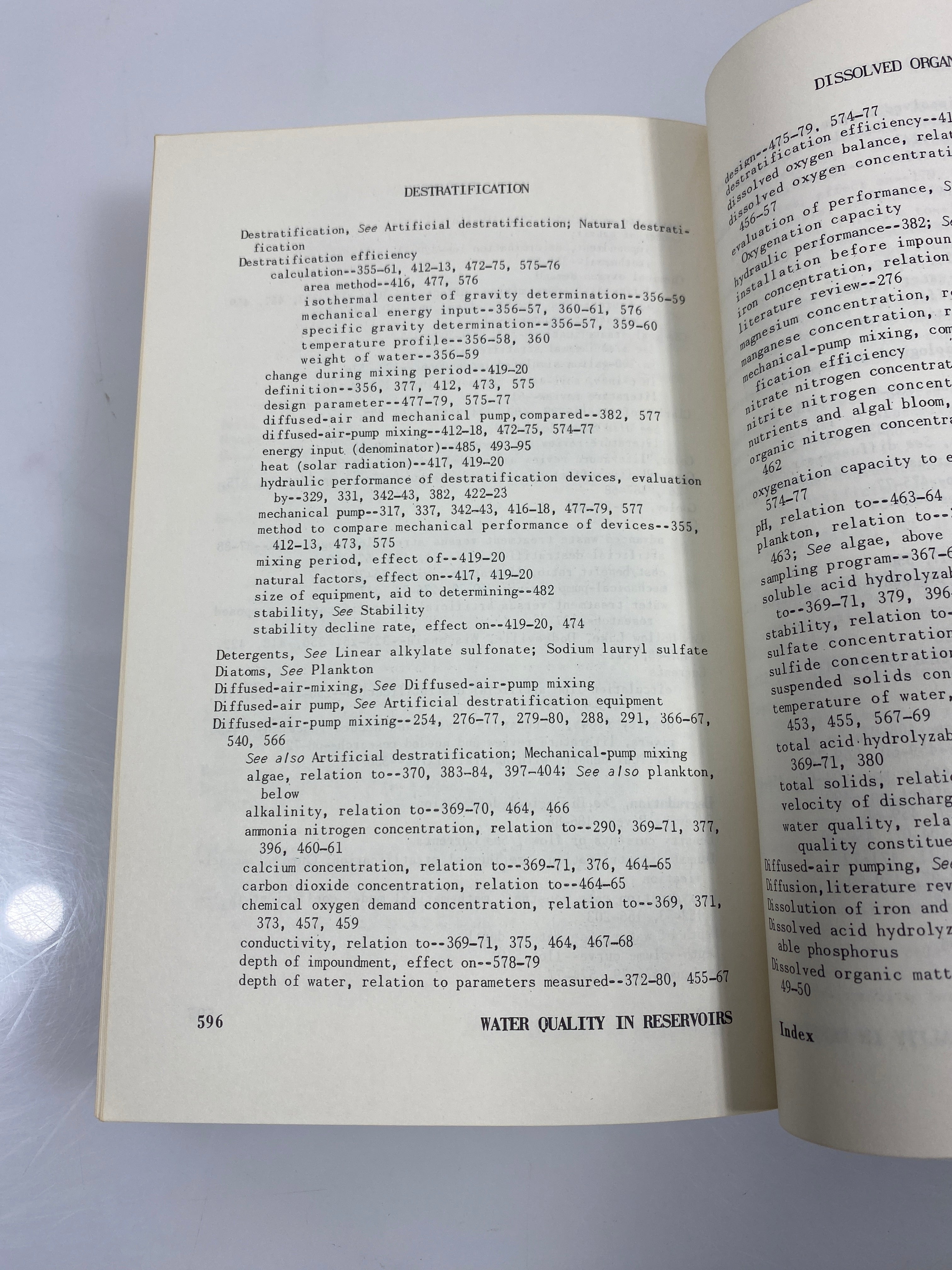 Water Quality Behavior in Reservoirs USDHEW 1969 SC