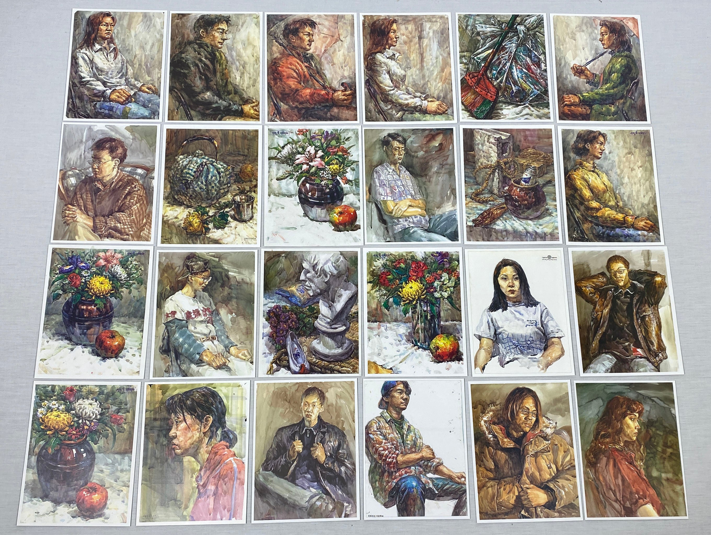 Watercolor Portraits and Still Life by Jaewon