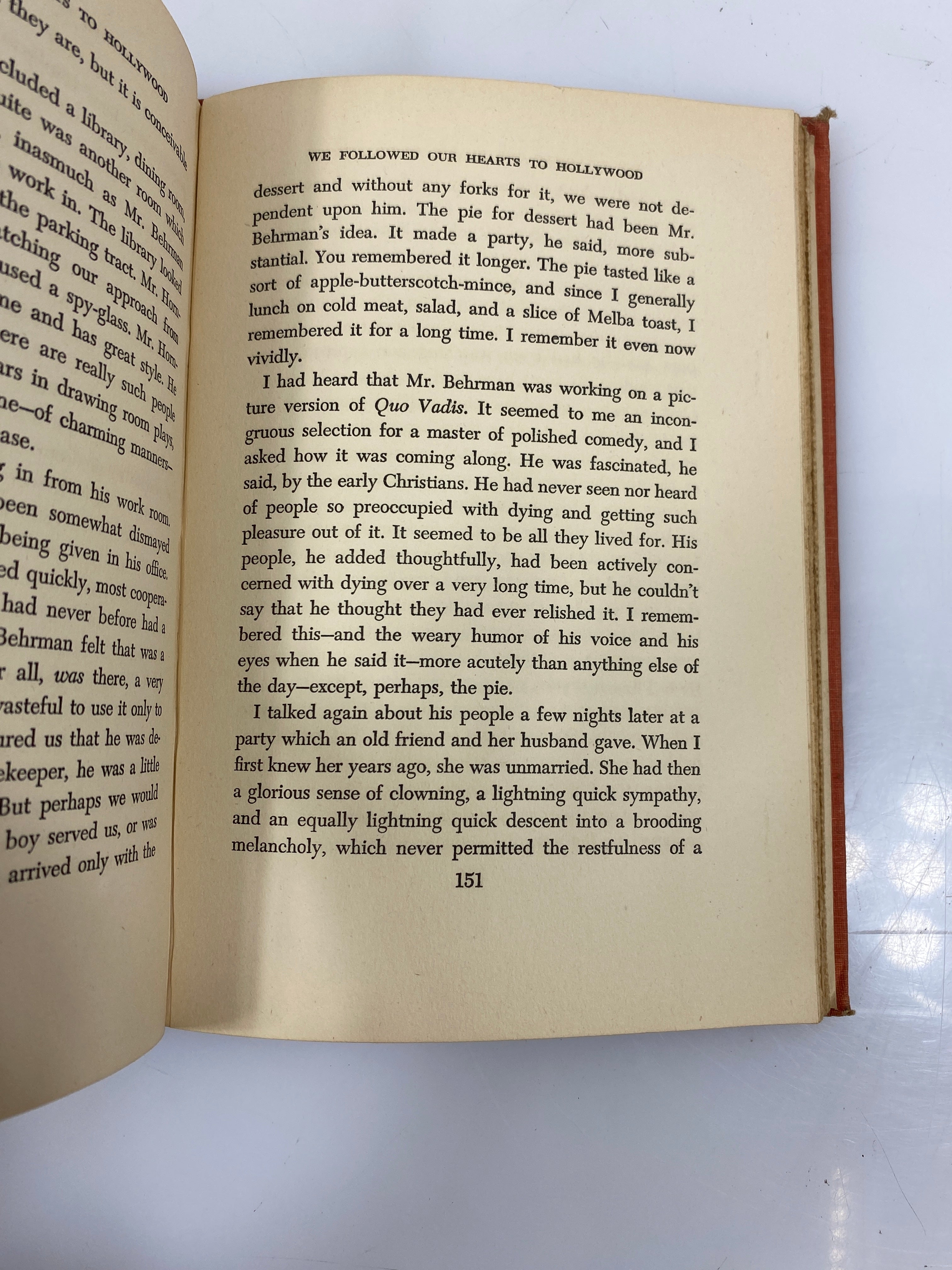 We Followed Our Hearts to Hollywood by Emily Kimbrough 1943 HC