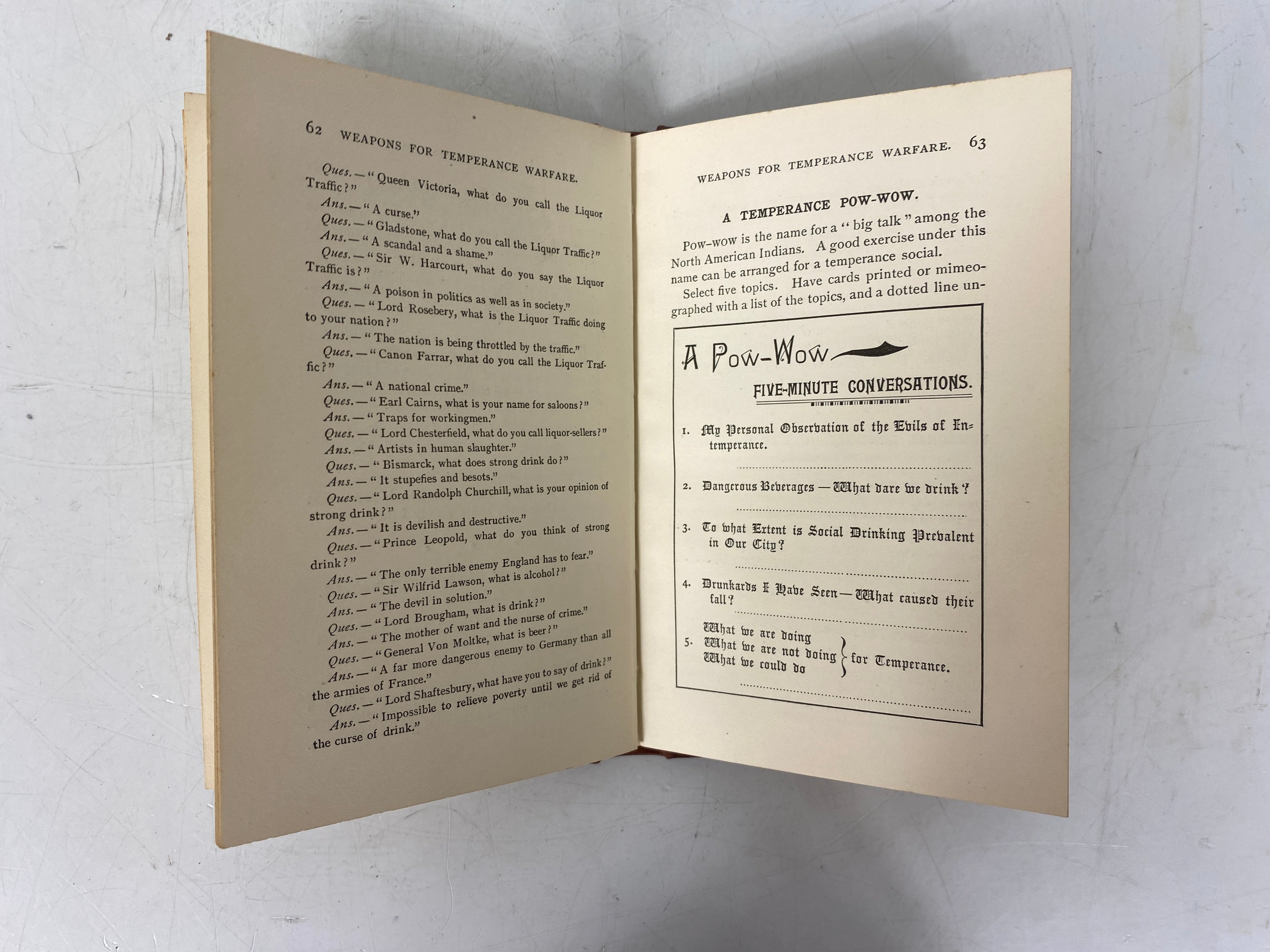 Weapons for Temperance Warfare by Belle M. Brain 1897 Antique HC