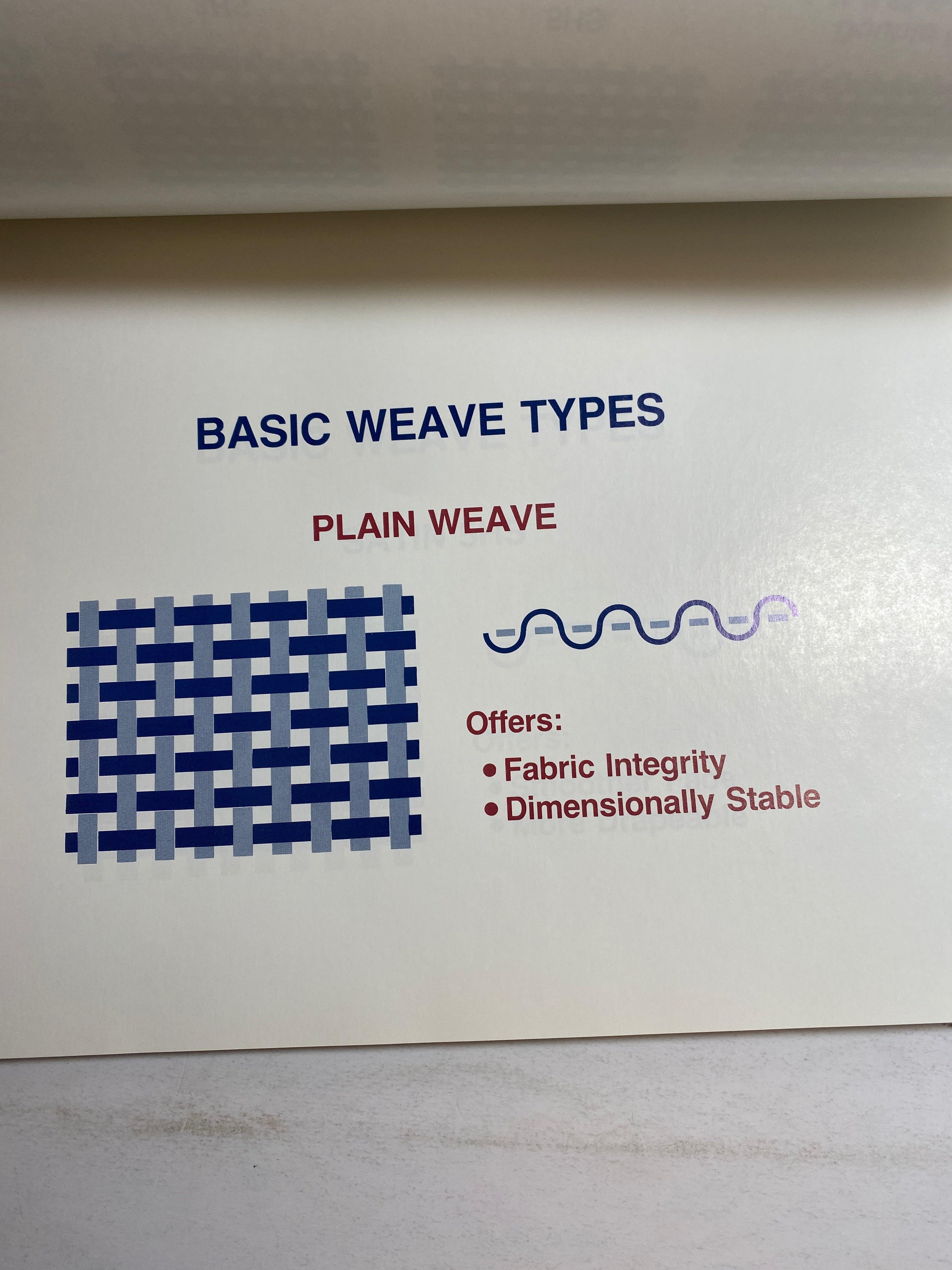 Weav Rite Engineered Fabrics Sample packet