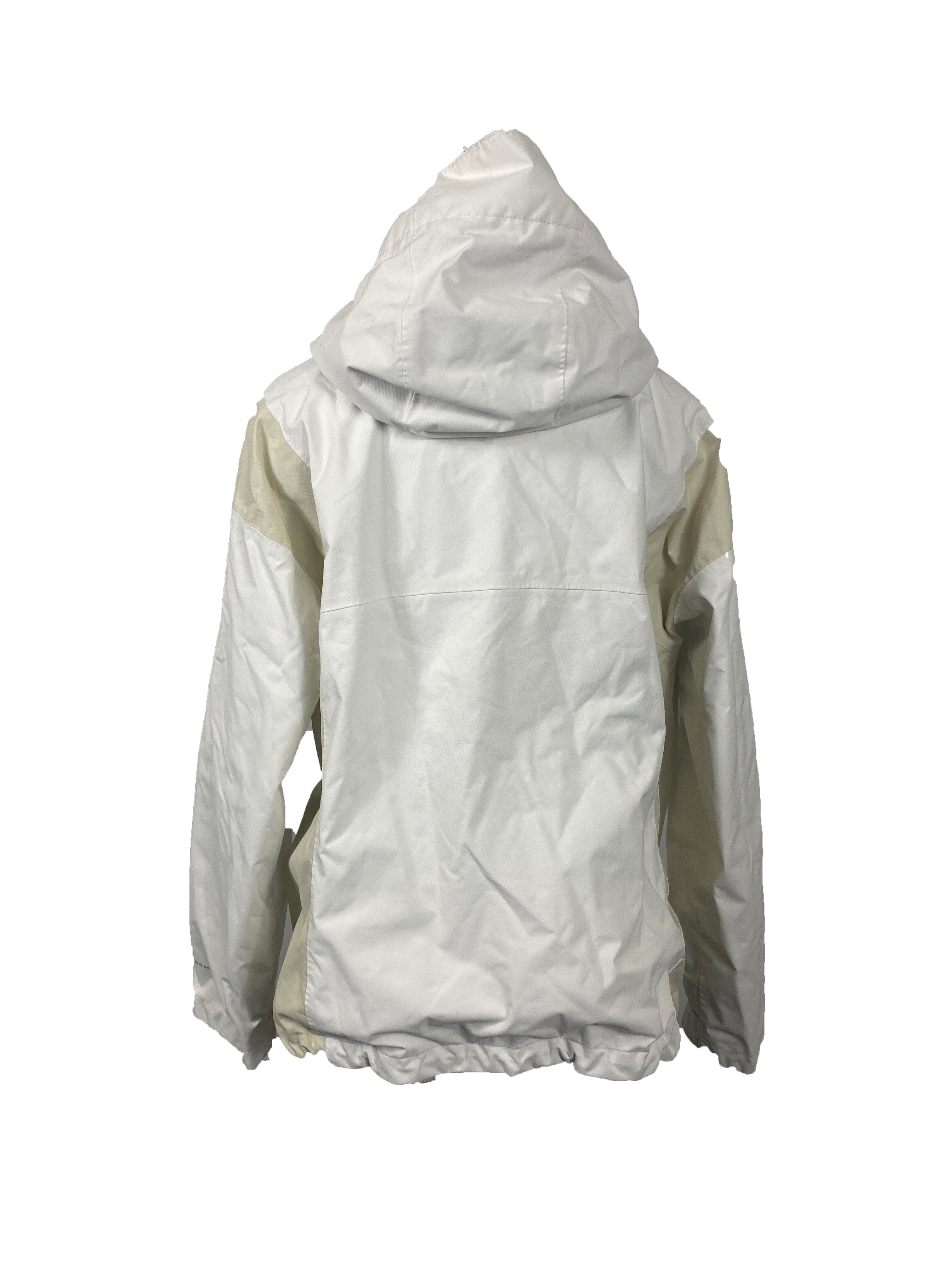 Columbia White Windbreaker Women's Size XL