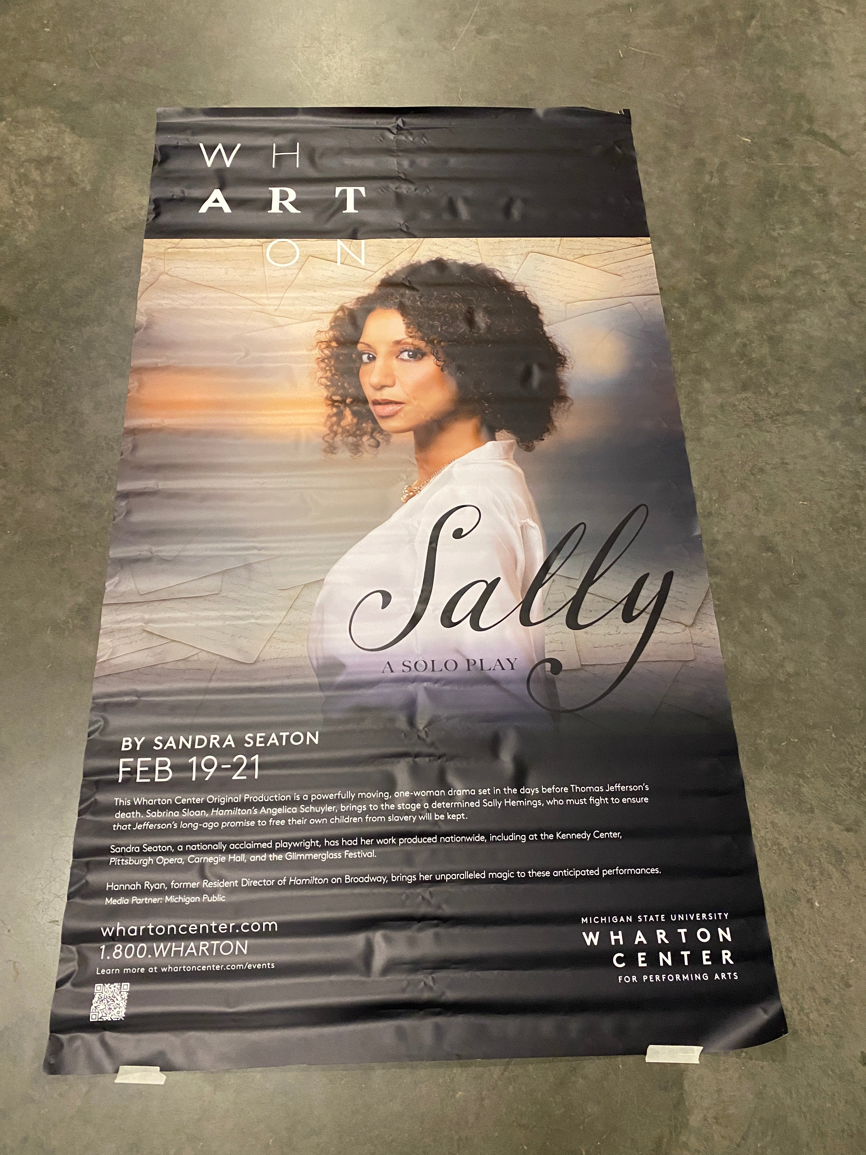 Wharton Center 'Sally A Solo Play' Promotional Poster
