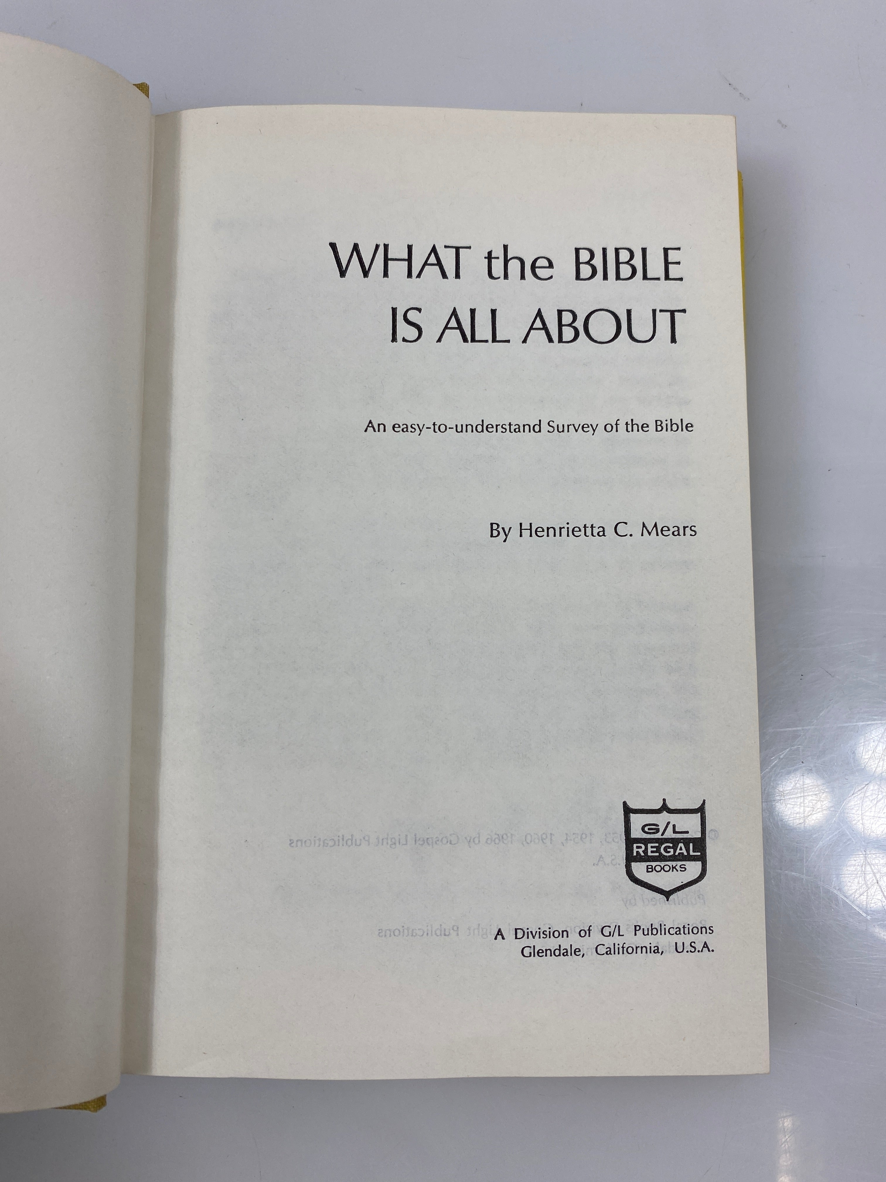 What the Bible is All About by Mears 1966 HCDJ