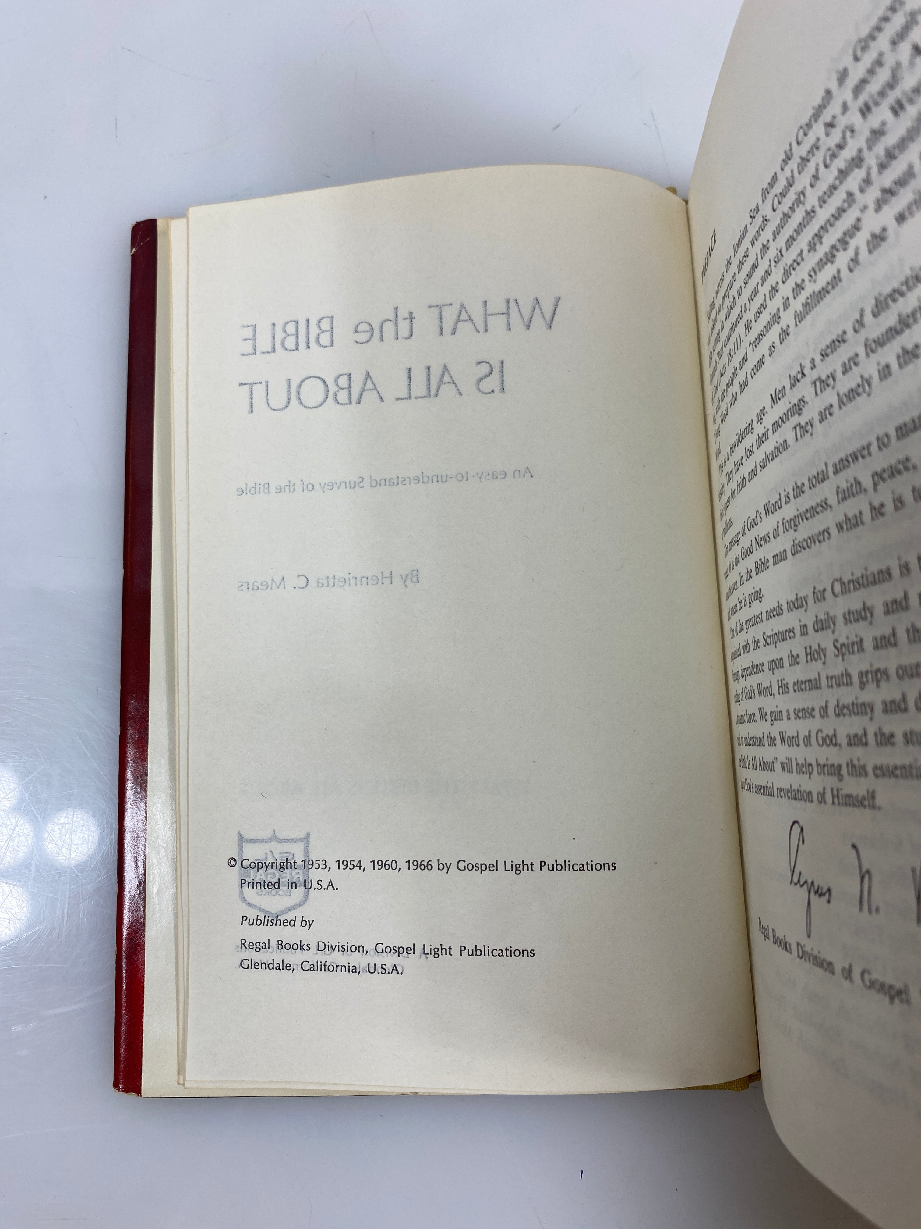 What the Bible is All About by Mears 1966 HCDJ