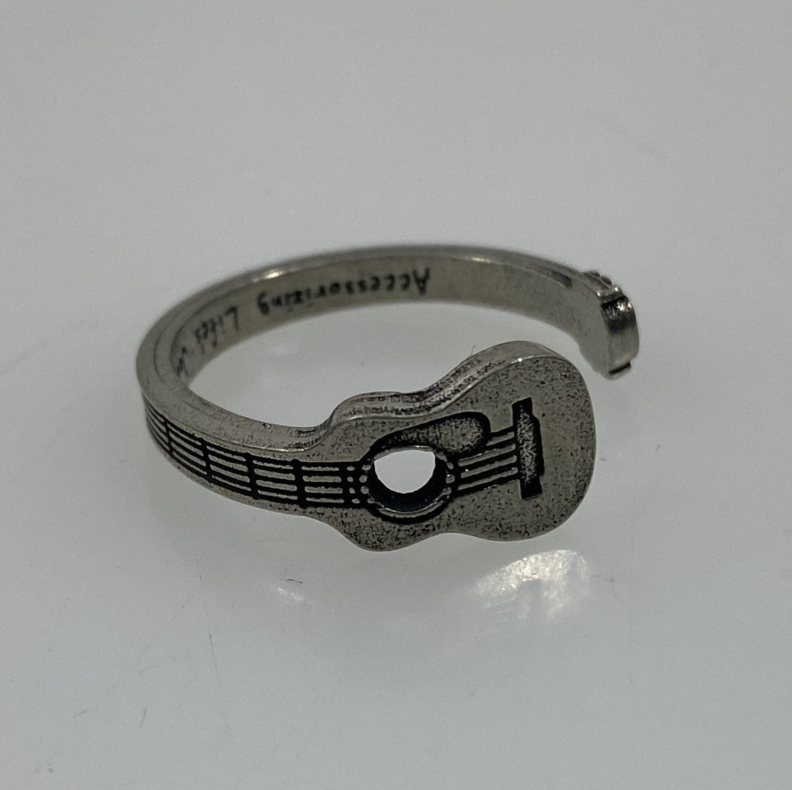 WHD Adjustable Silver Guitar Ring