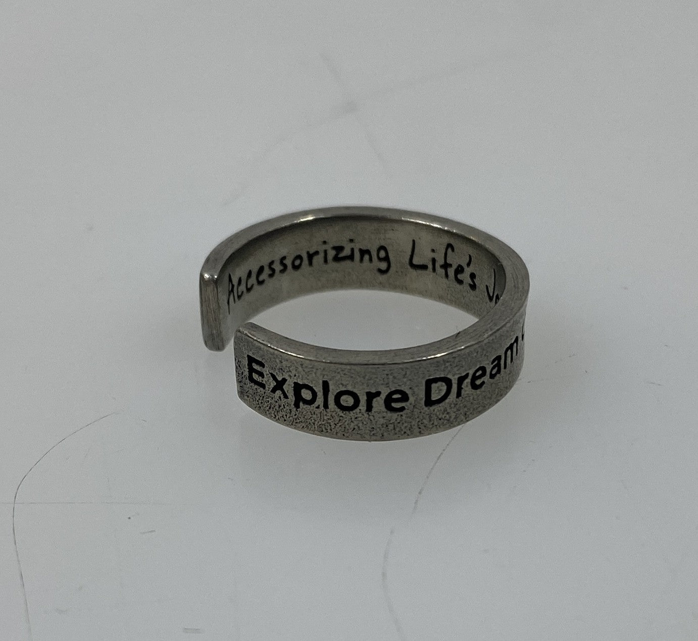 WHD Explore Dream Create Imagine Discover Adjustable Ring