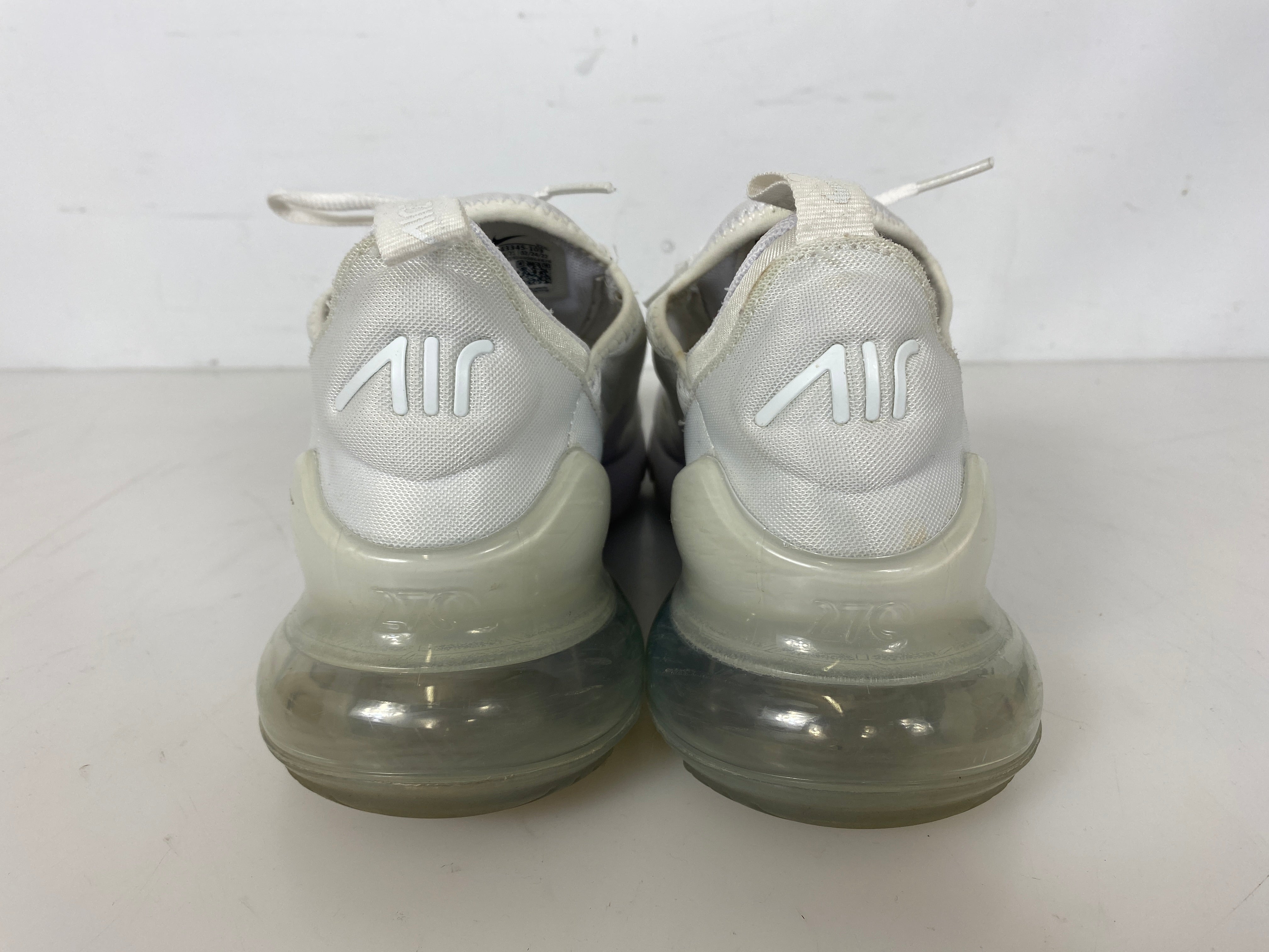 White Big Kids 7Y Air Max 270 Triple White Sneakers