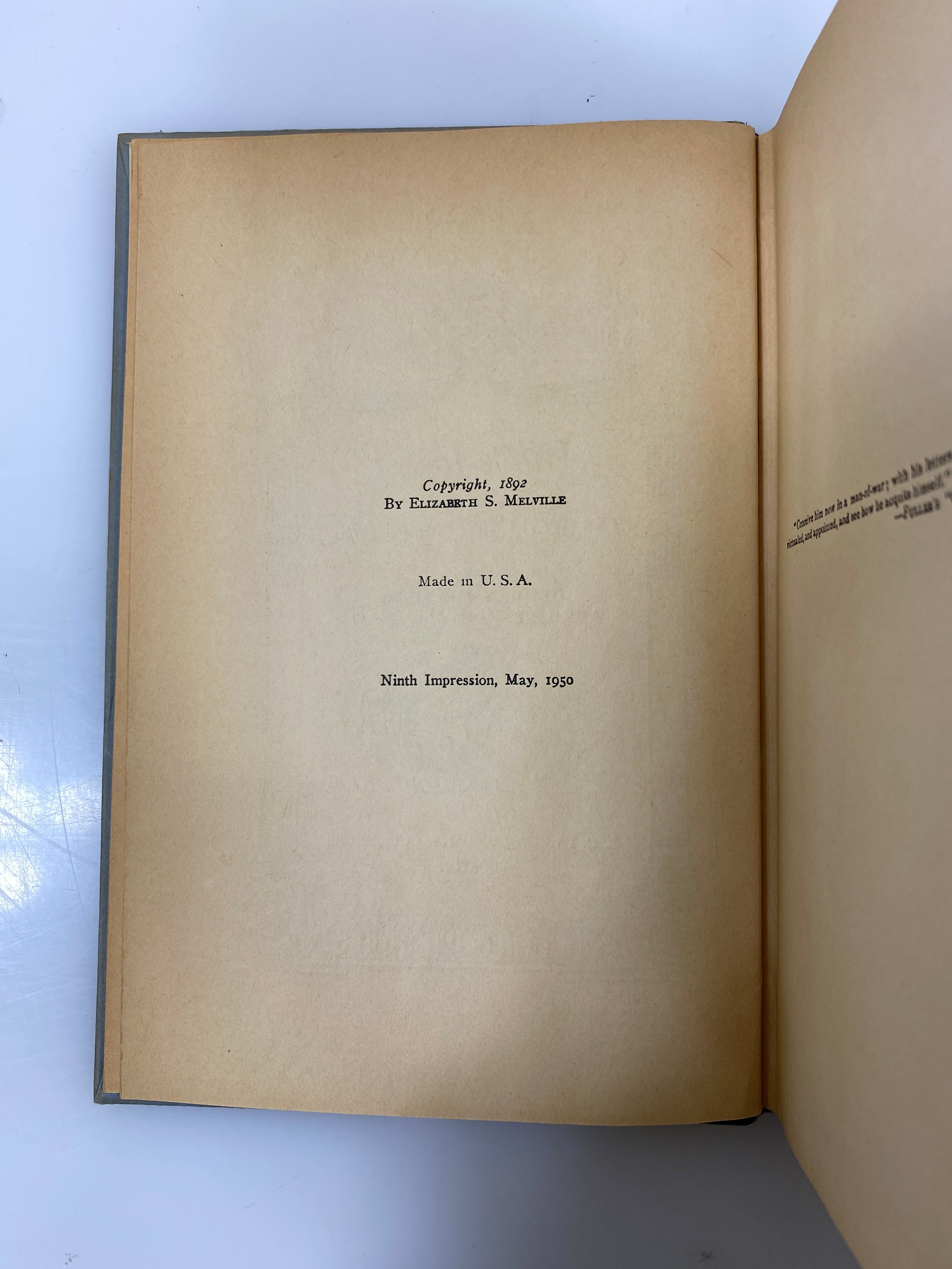 White Jacket by Herman Melville 9th Print 1950 HC