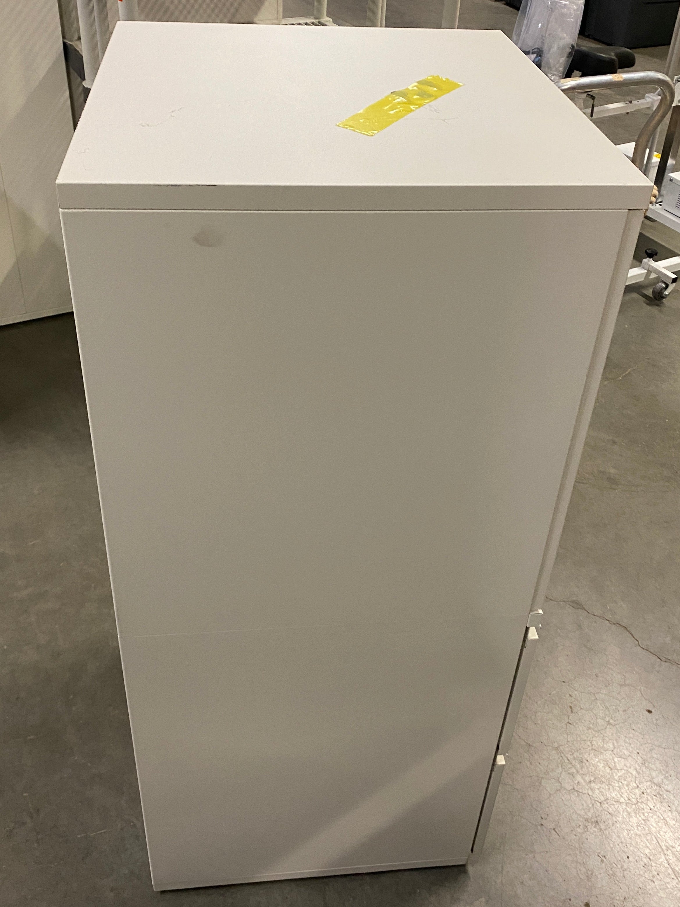 White Left Opening Cabinet w/ Drawers and Shelves
