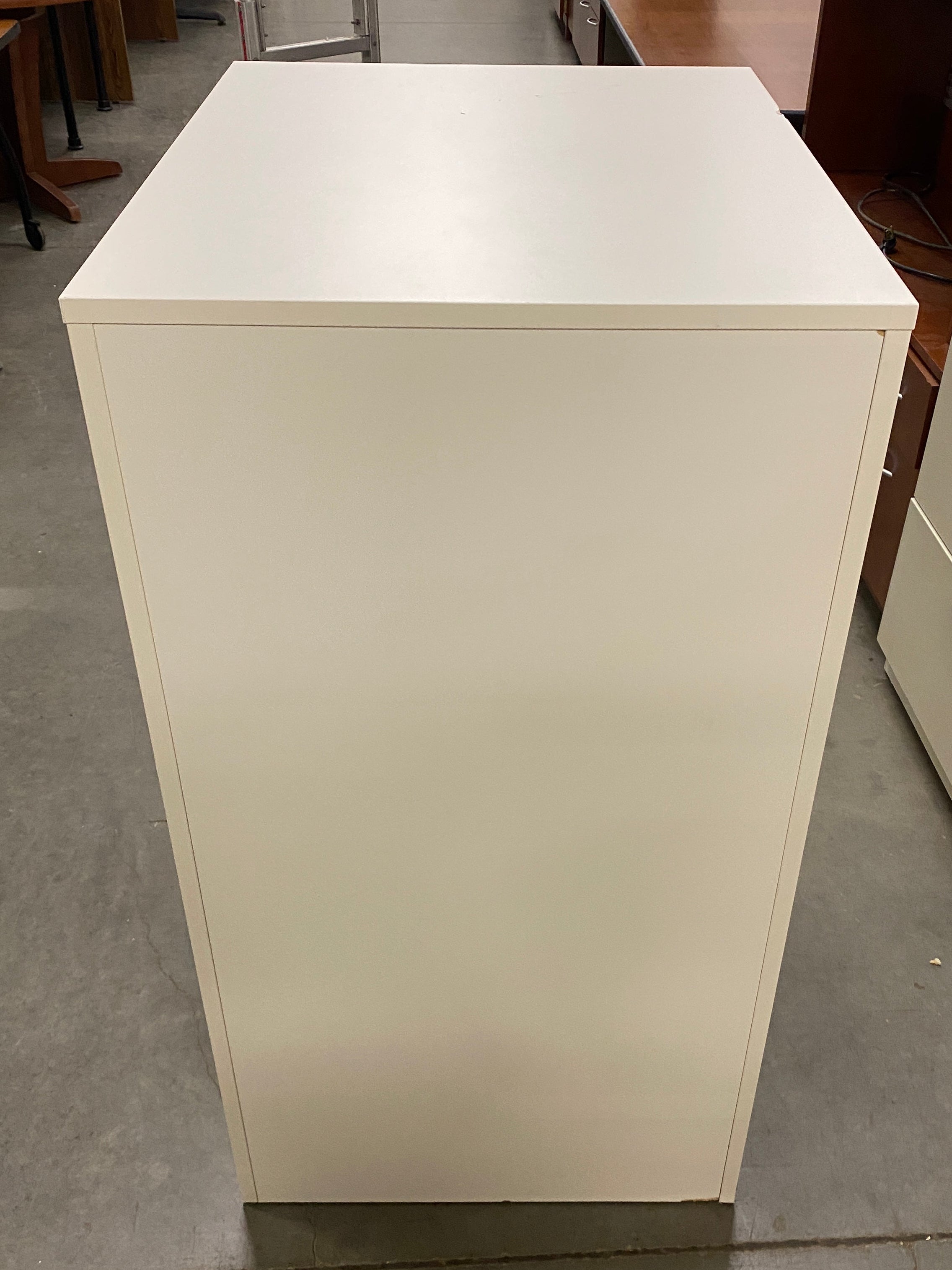 White Left Opening Cabinet w/ Drawers and Shelves 45"