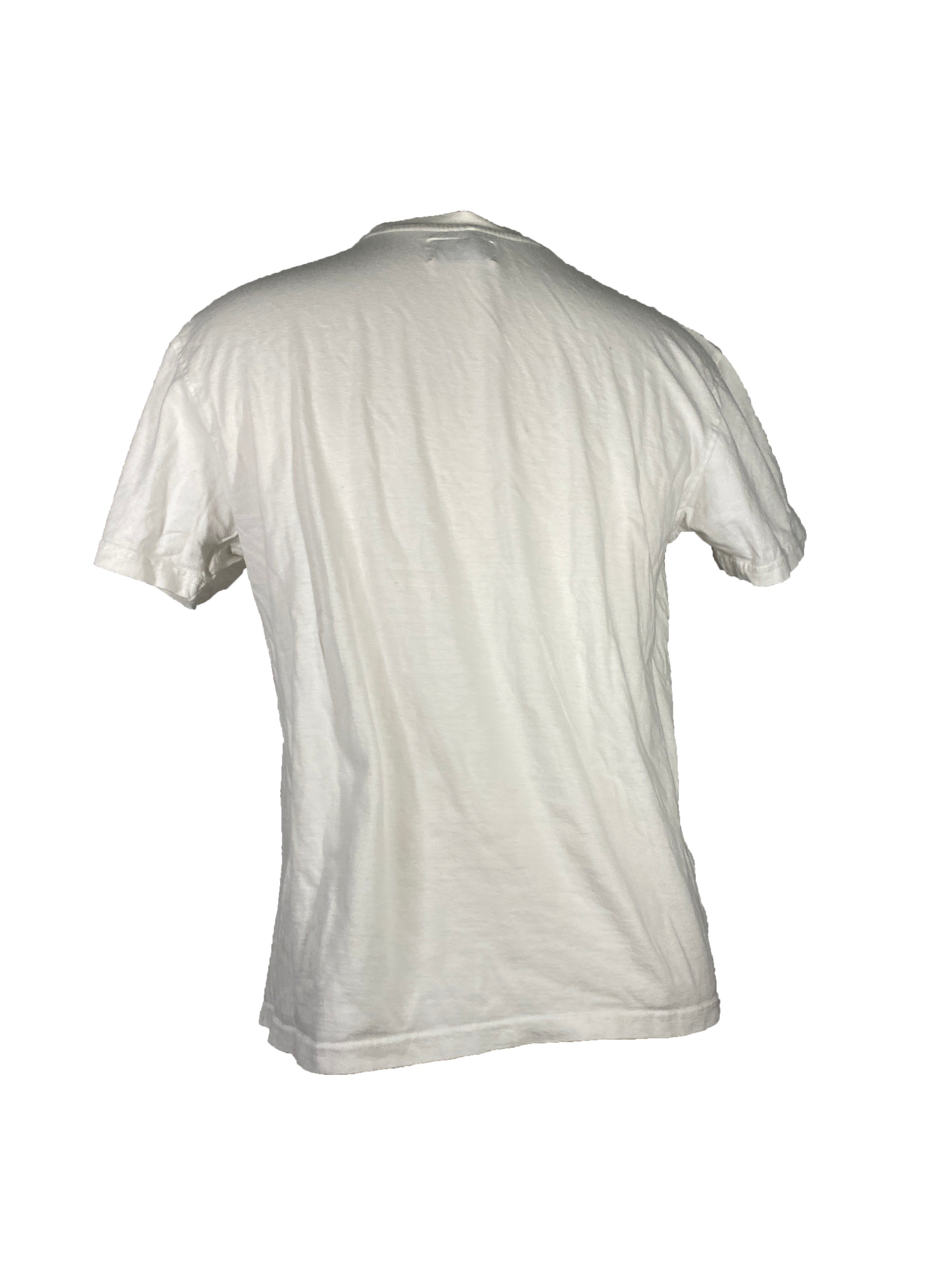 White Mason Noir Screaming Skull and Flames Shirt Men's Size M