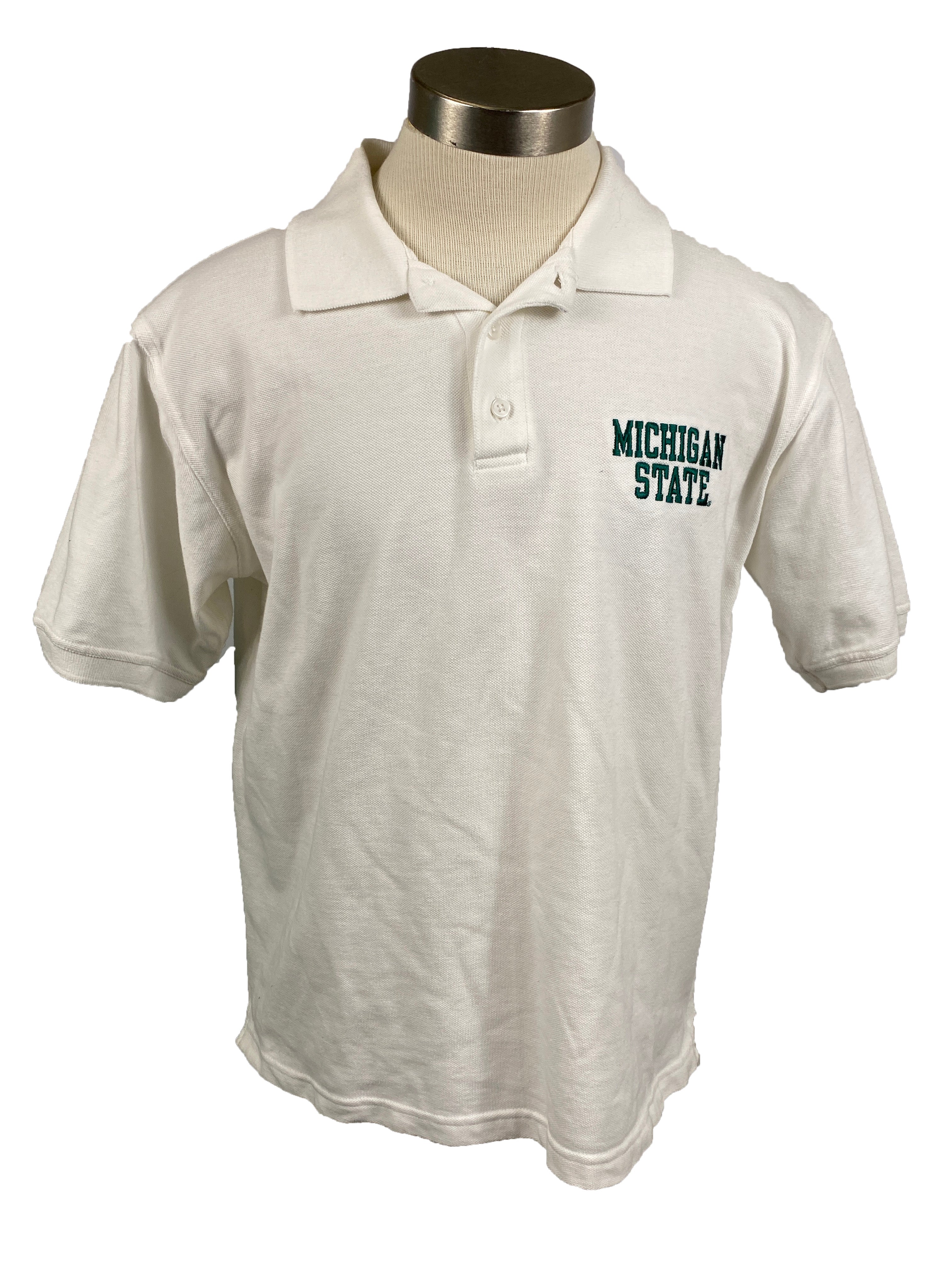 White Michigan State Polo Men's Size M