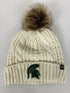 White Michigan State Women's Winter Hat