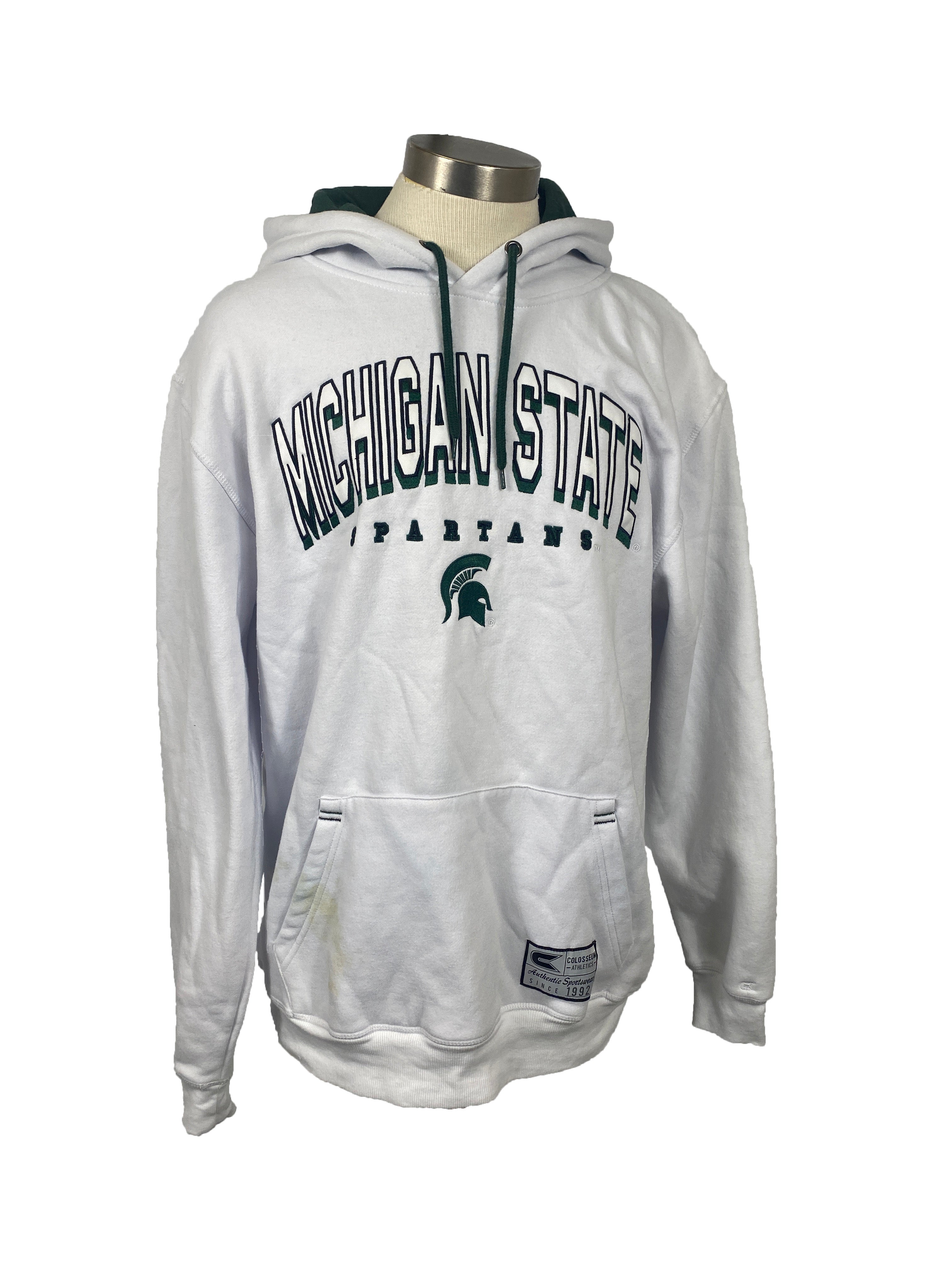 White MSU Hoodie Men's Size XL