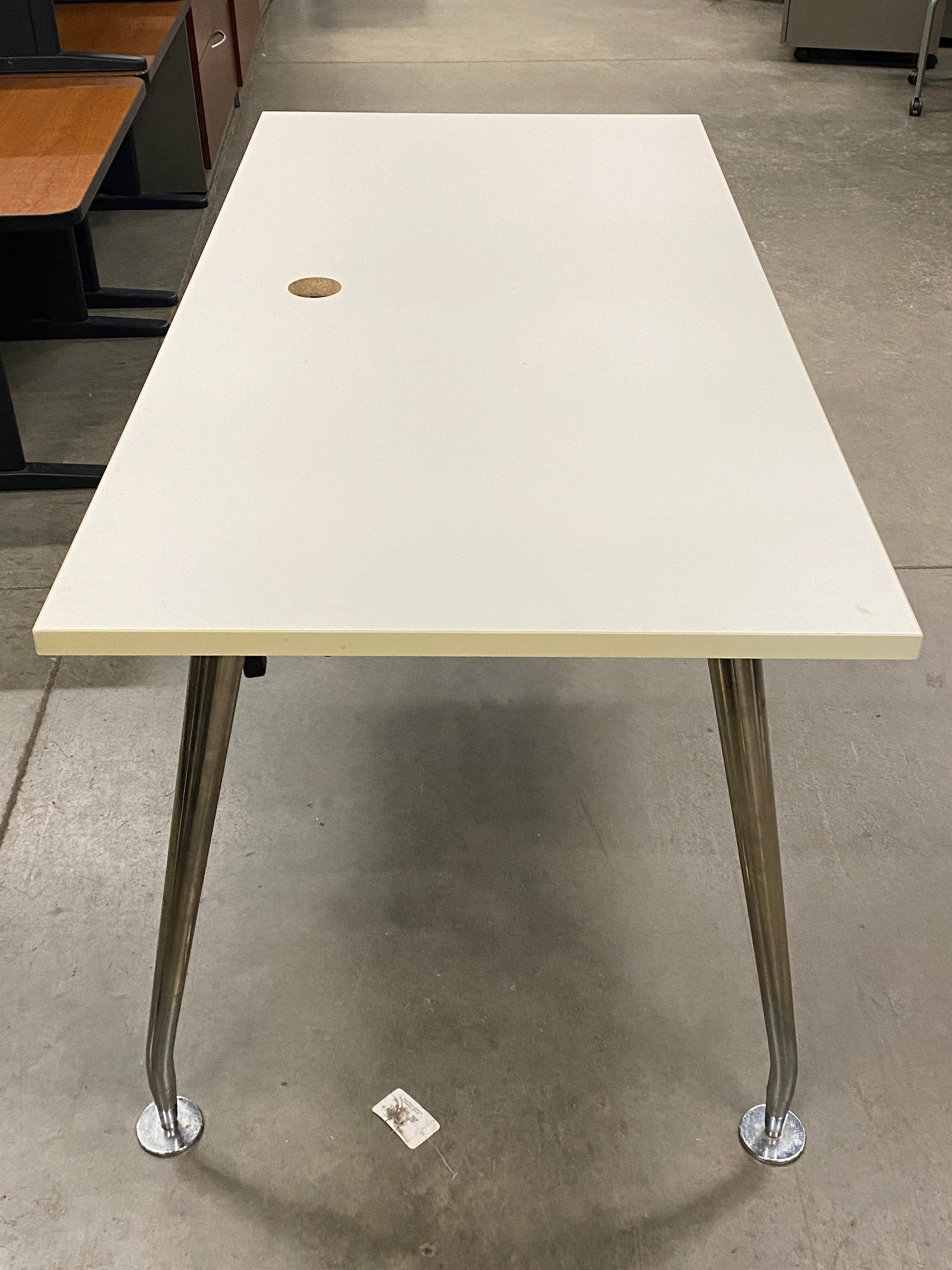 White Rectangular Laminate Table