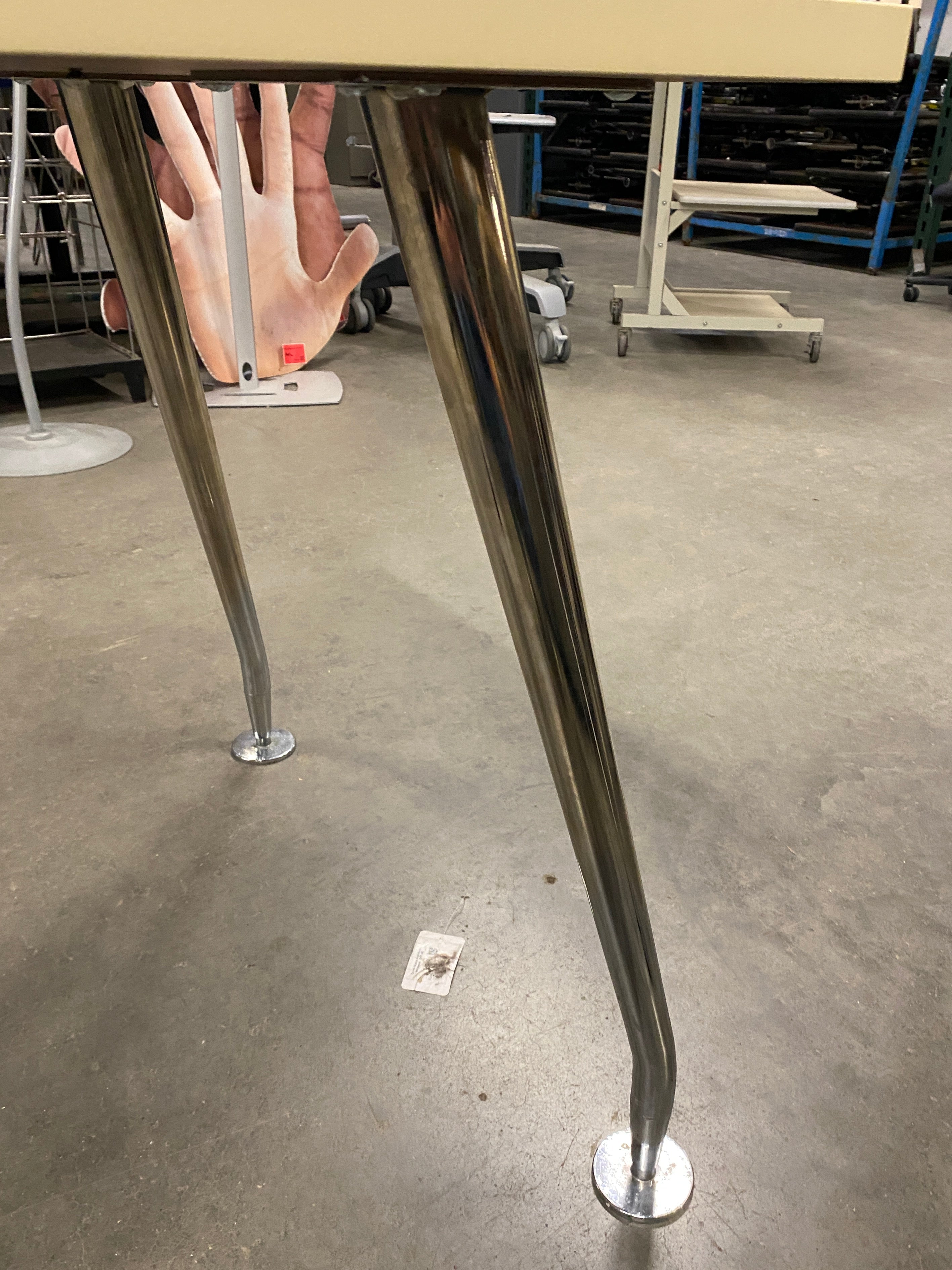 White Rectangular Laminate Table