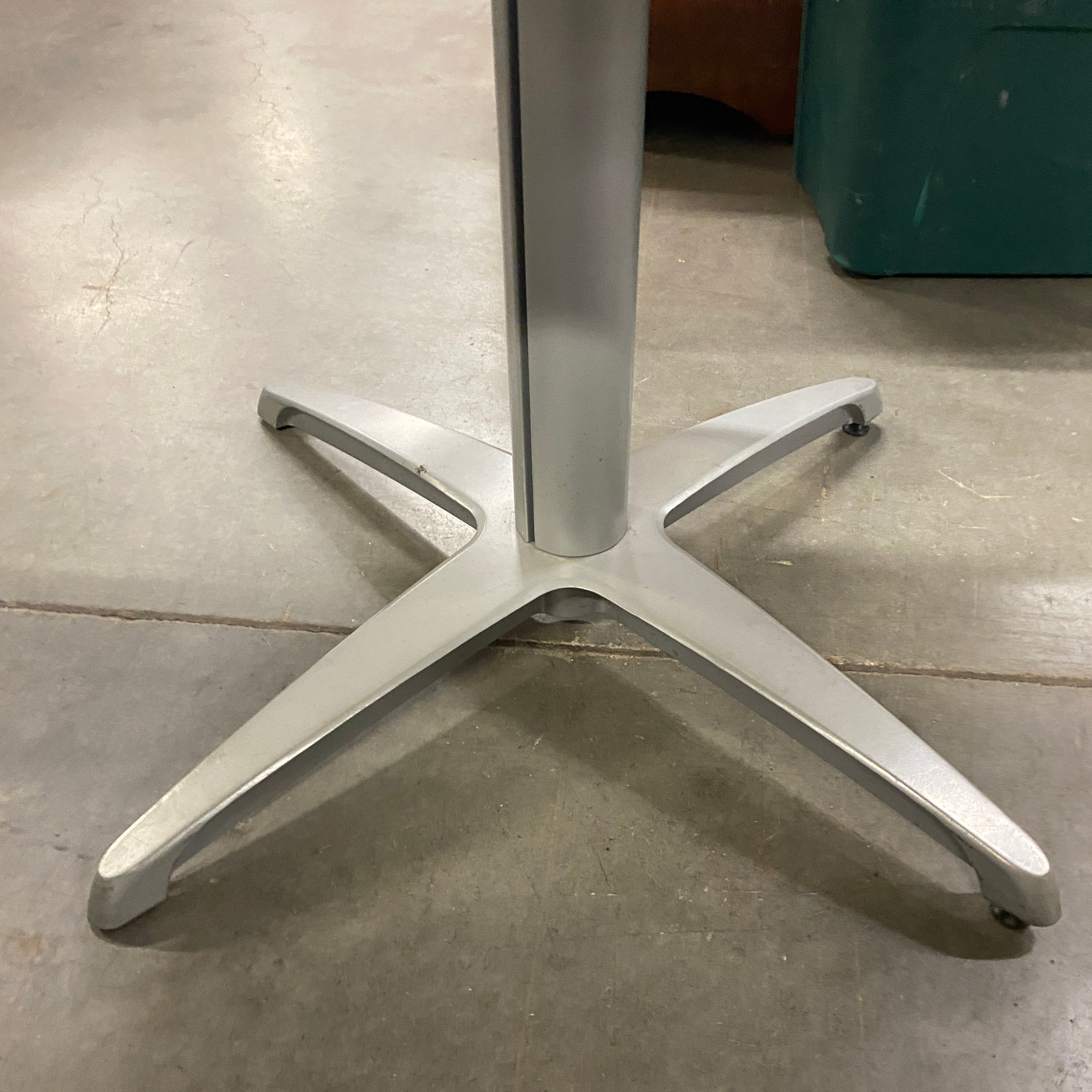 White Rounded Laminate Table #2