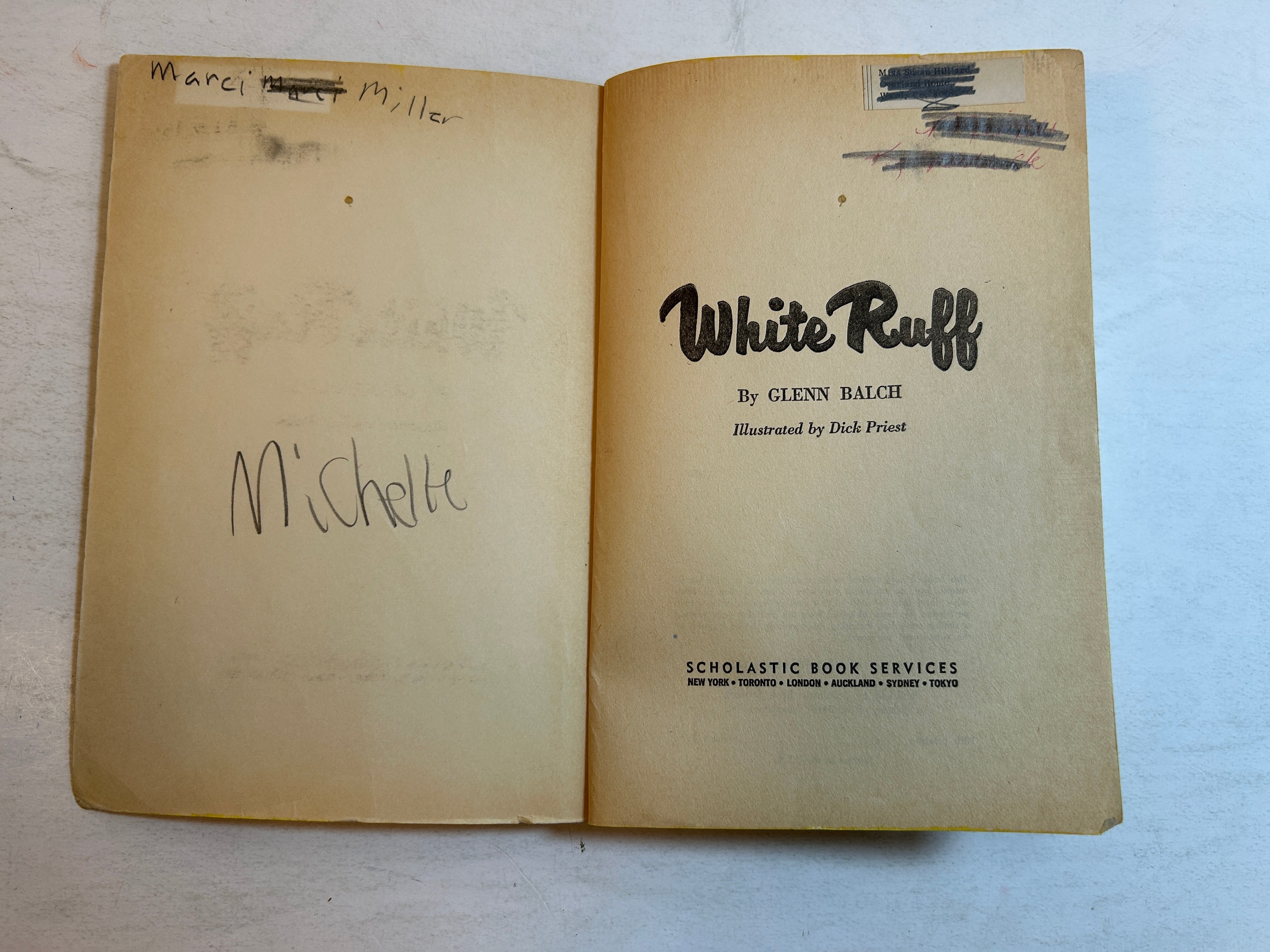 White Ruff by Glenn Balch Scholastic 10th Printing SC