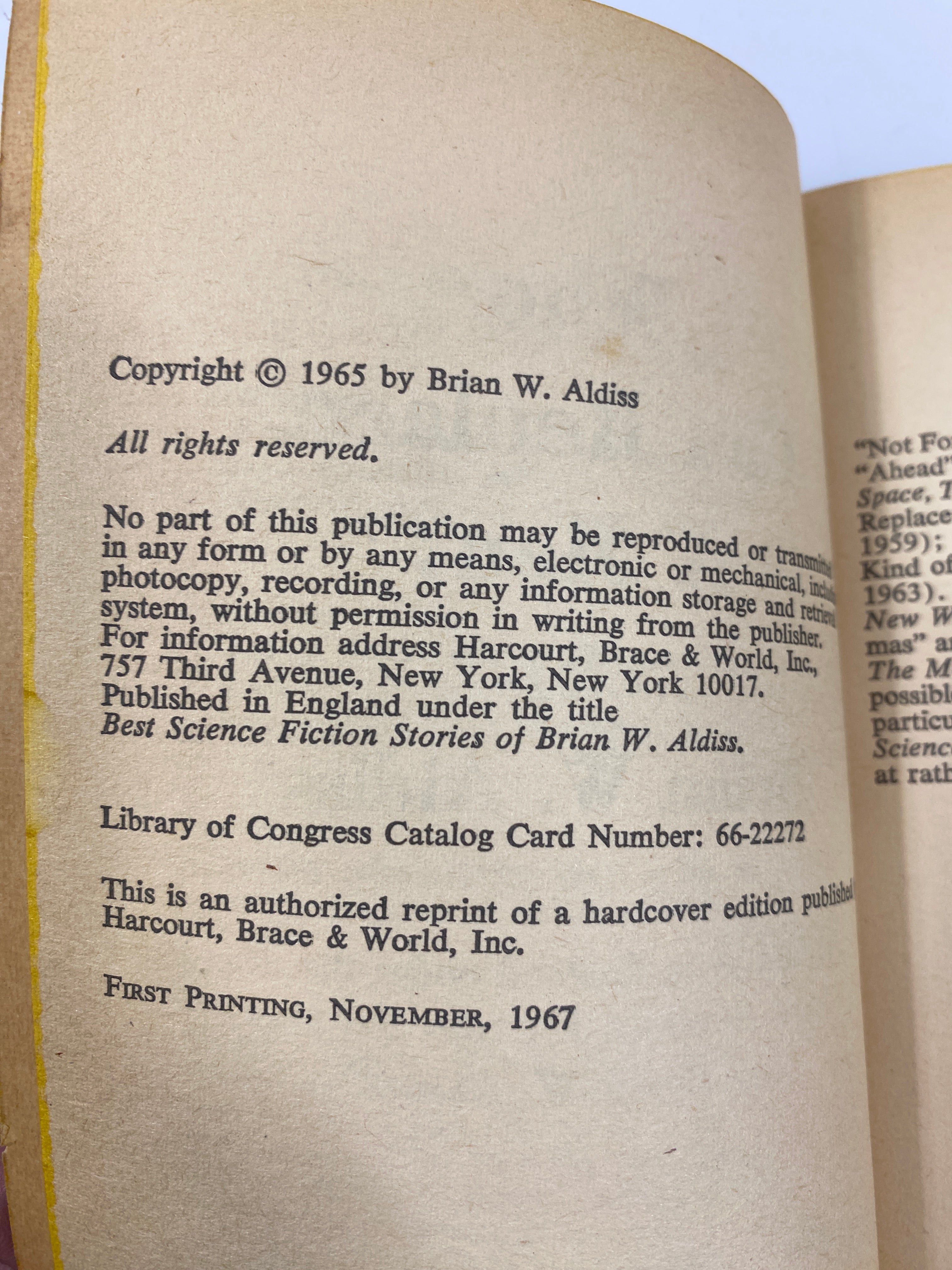 Who Can Replace a Man? Brian Aldiss Paperback 1967