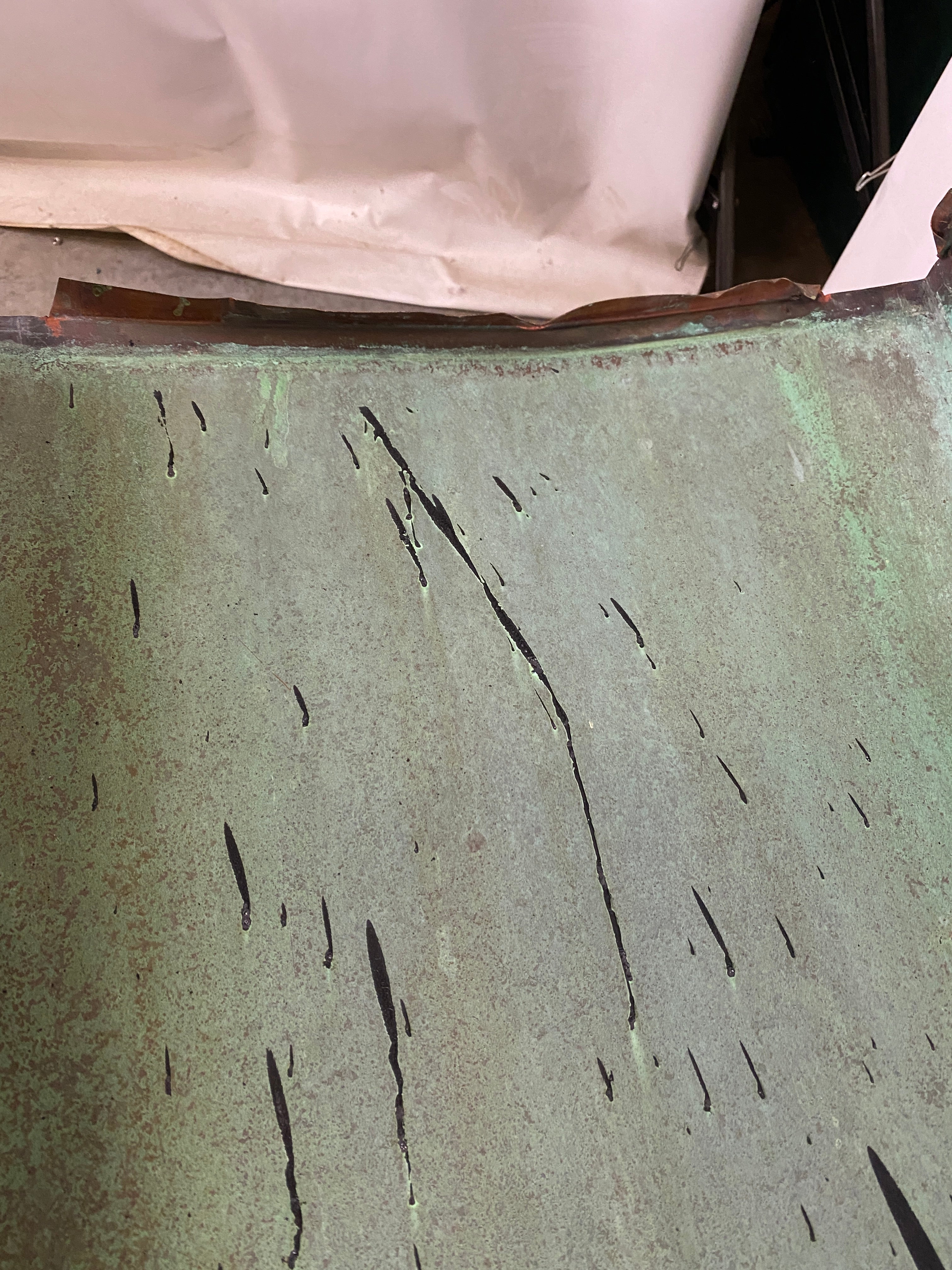 Wide Copper Flashing Panel