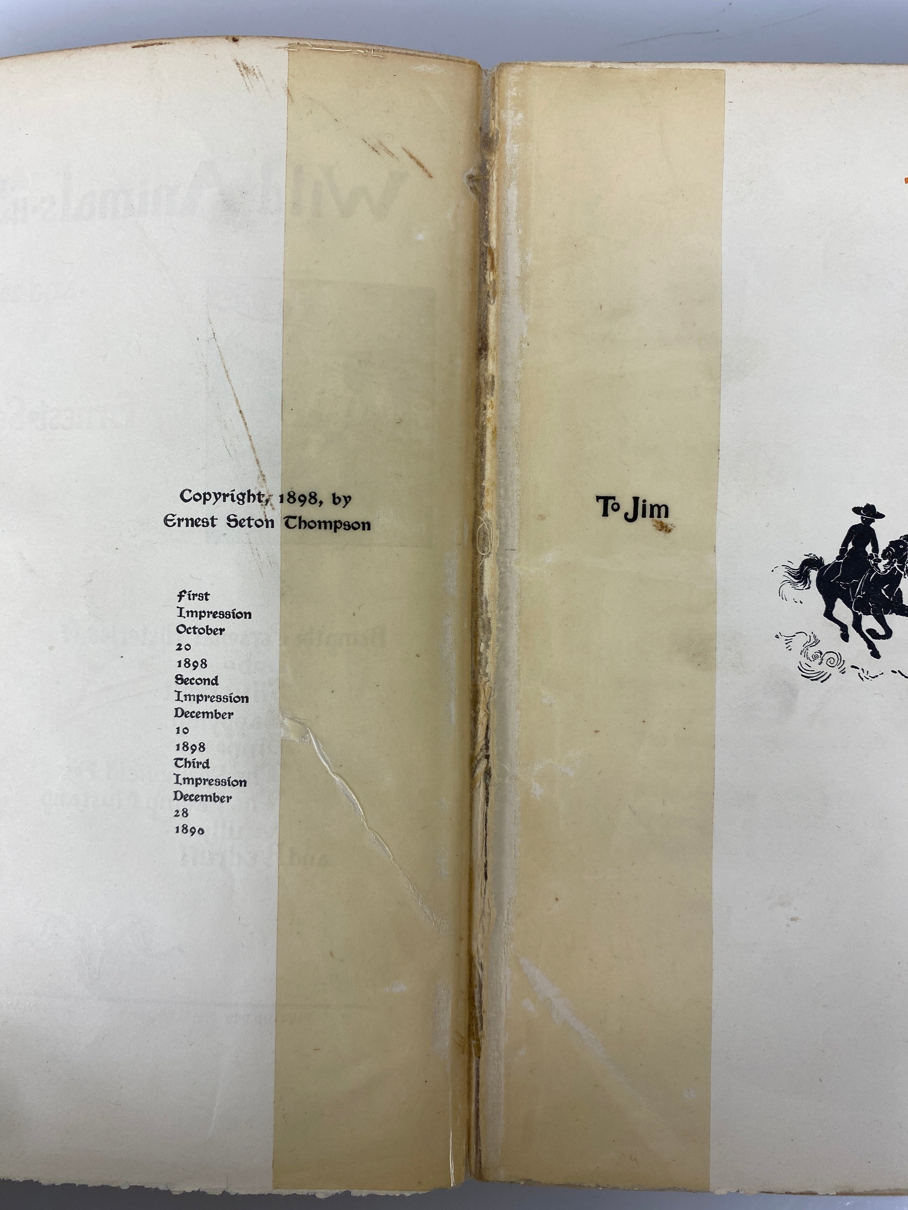 Wild Animals I Have Known Ernest Seton Thompson 1898 Antique 3rd Impression HC