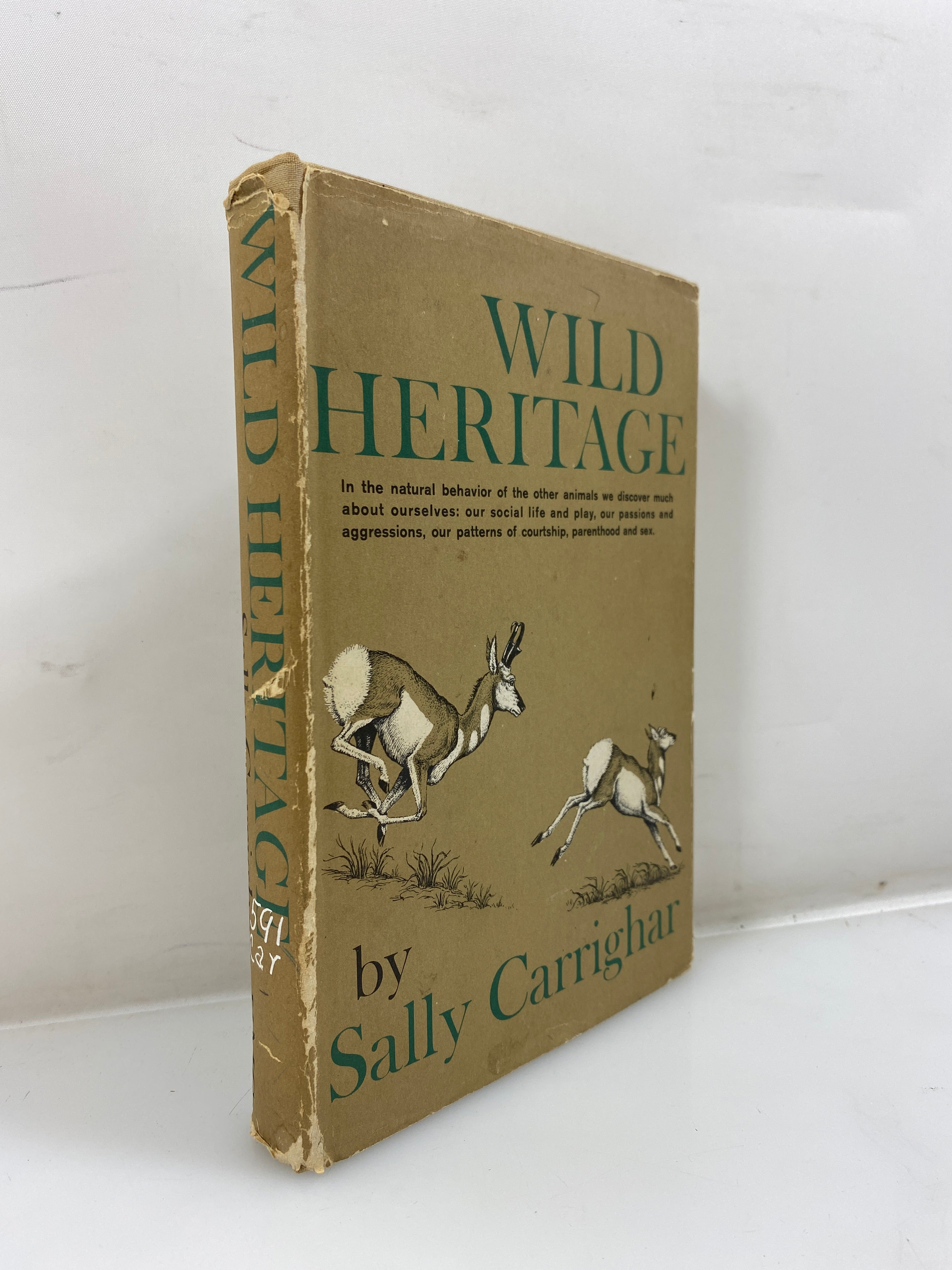 Wild Heritage by Carrighar Ex-library 1965 HCDJ