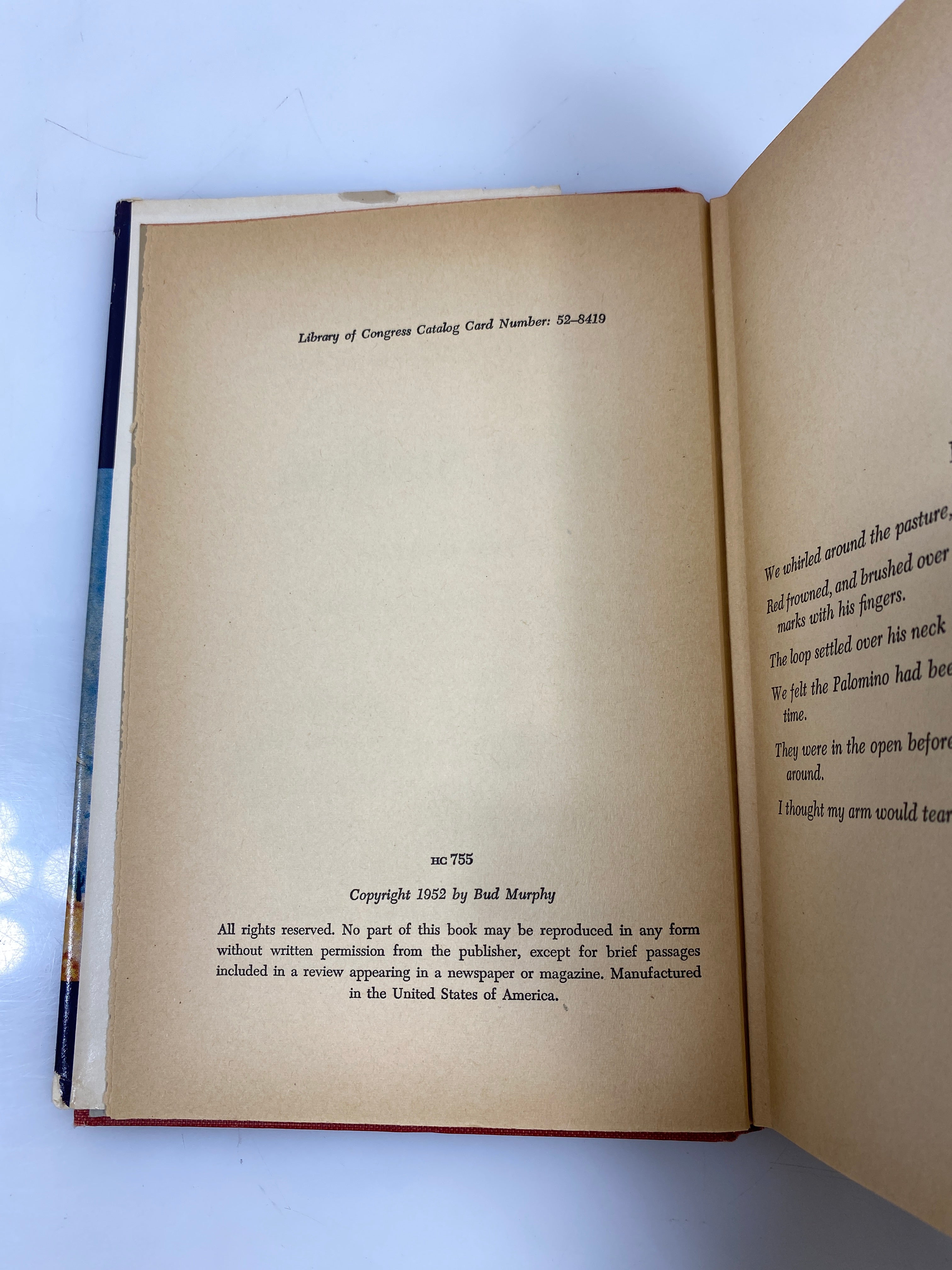 Wild Stallion by Bud Murphy World Junior Library 1952 HCDJ