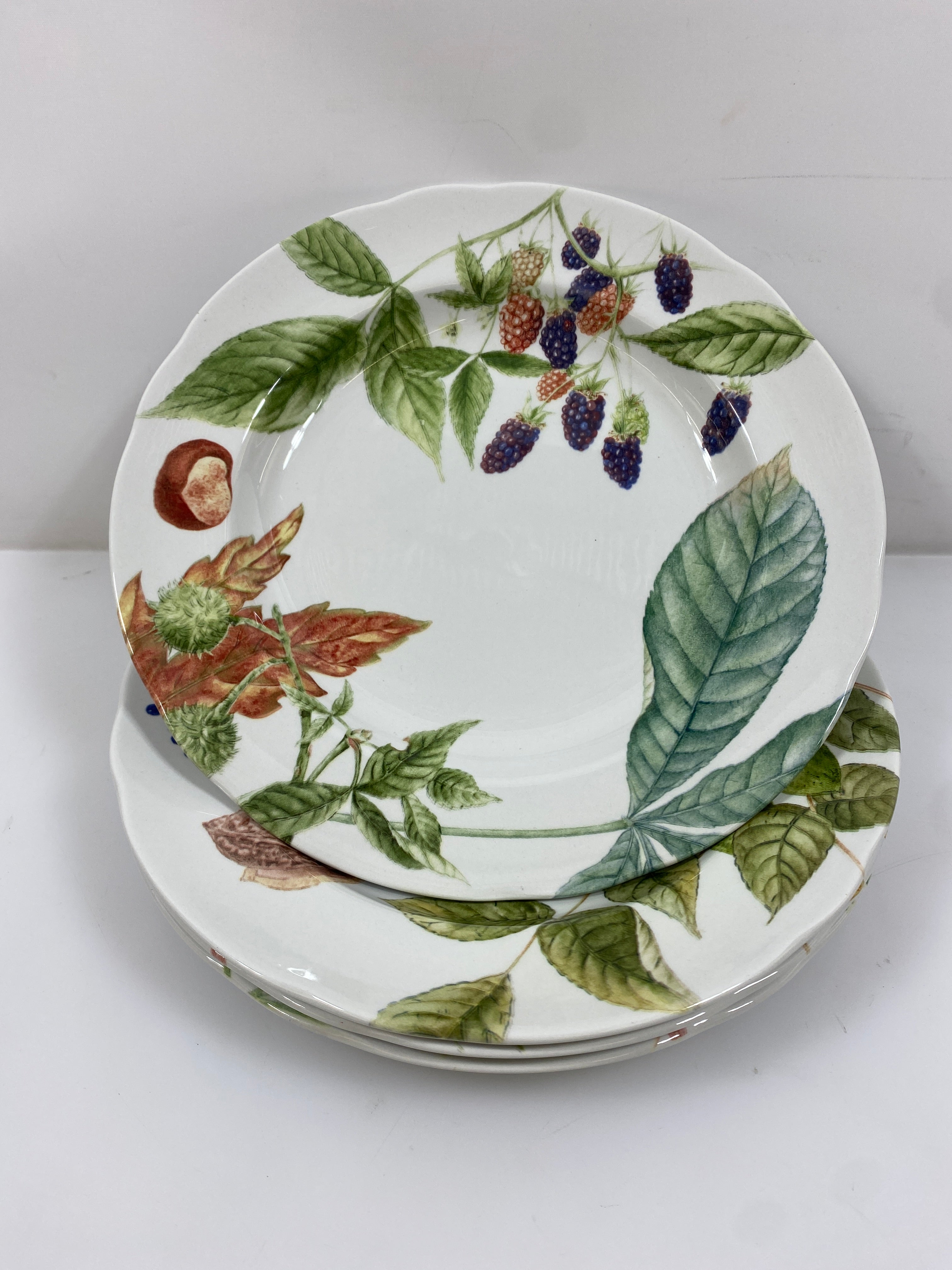 Williams Sonoma Spode Harvest Plates Set of 4