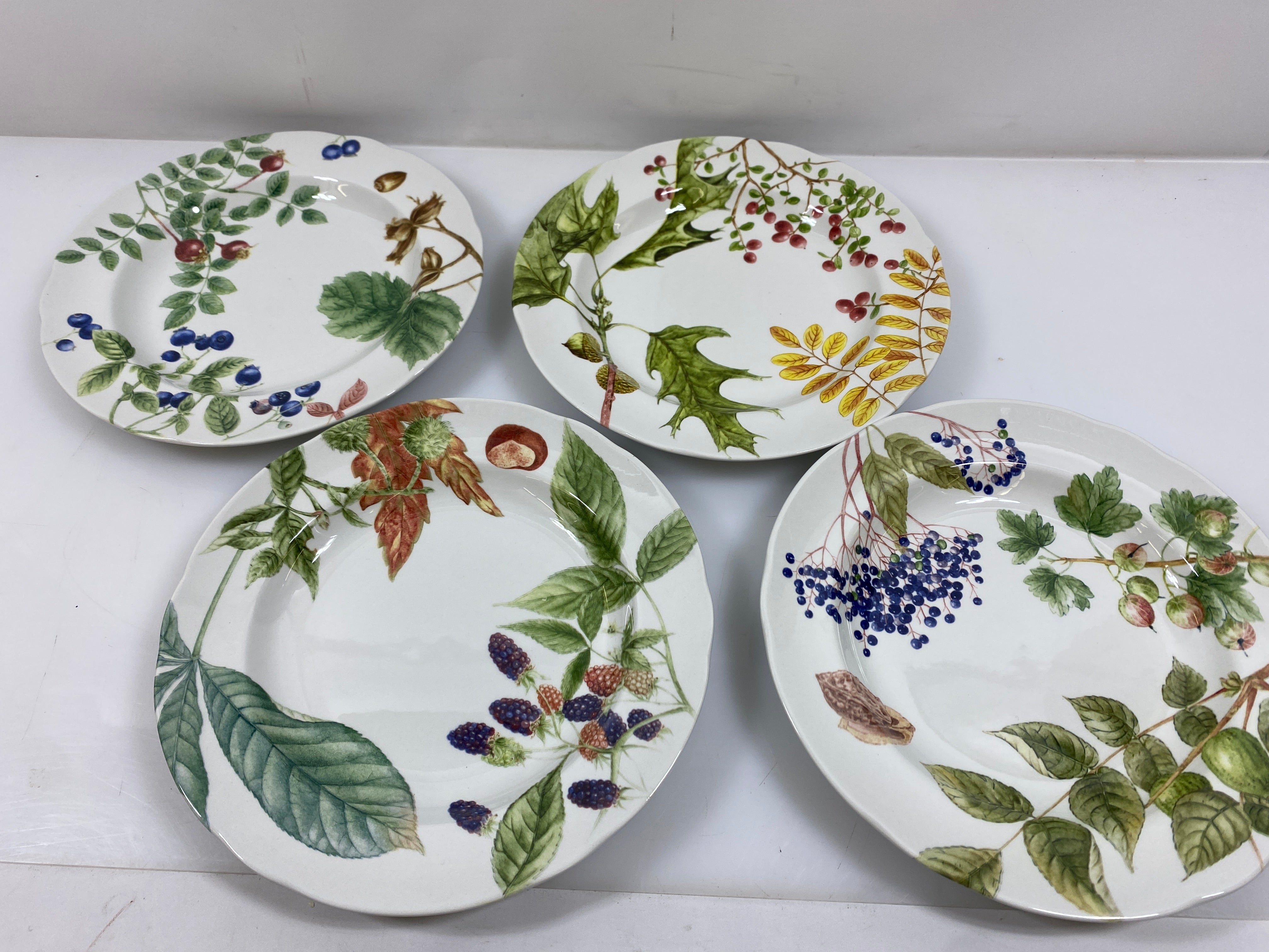 Williams Sonoma Spode Harvest Plates Set of 4