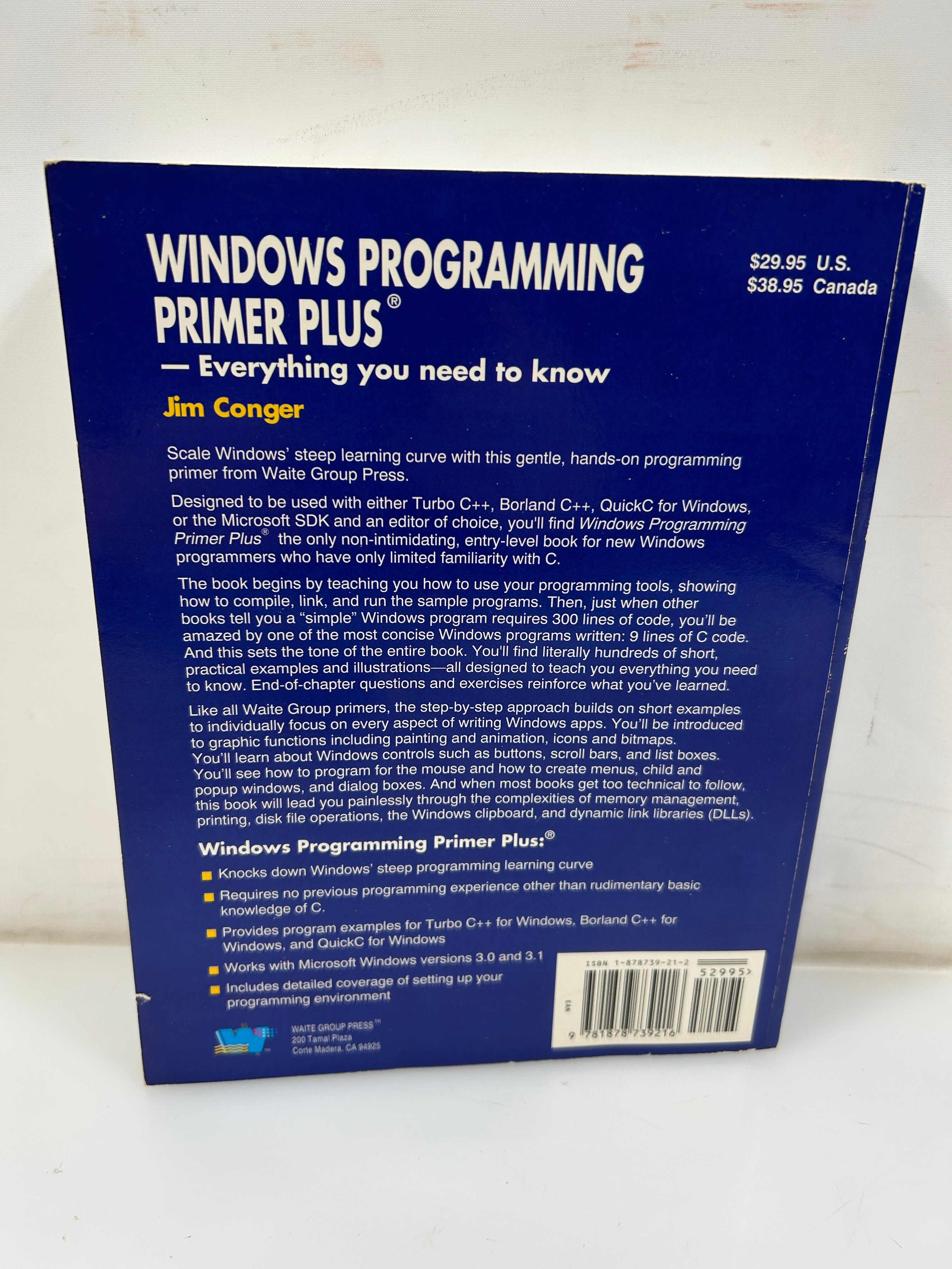 Windows Programming Primer Plus Paperback by Jim Conger