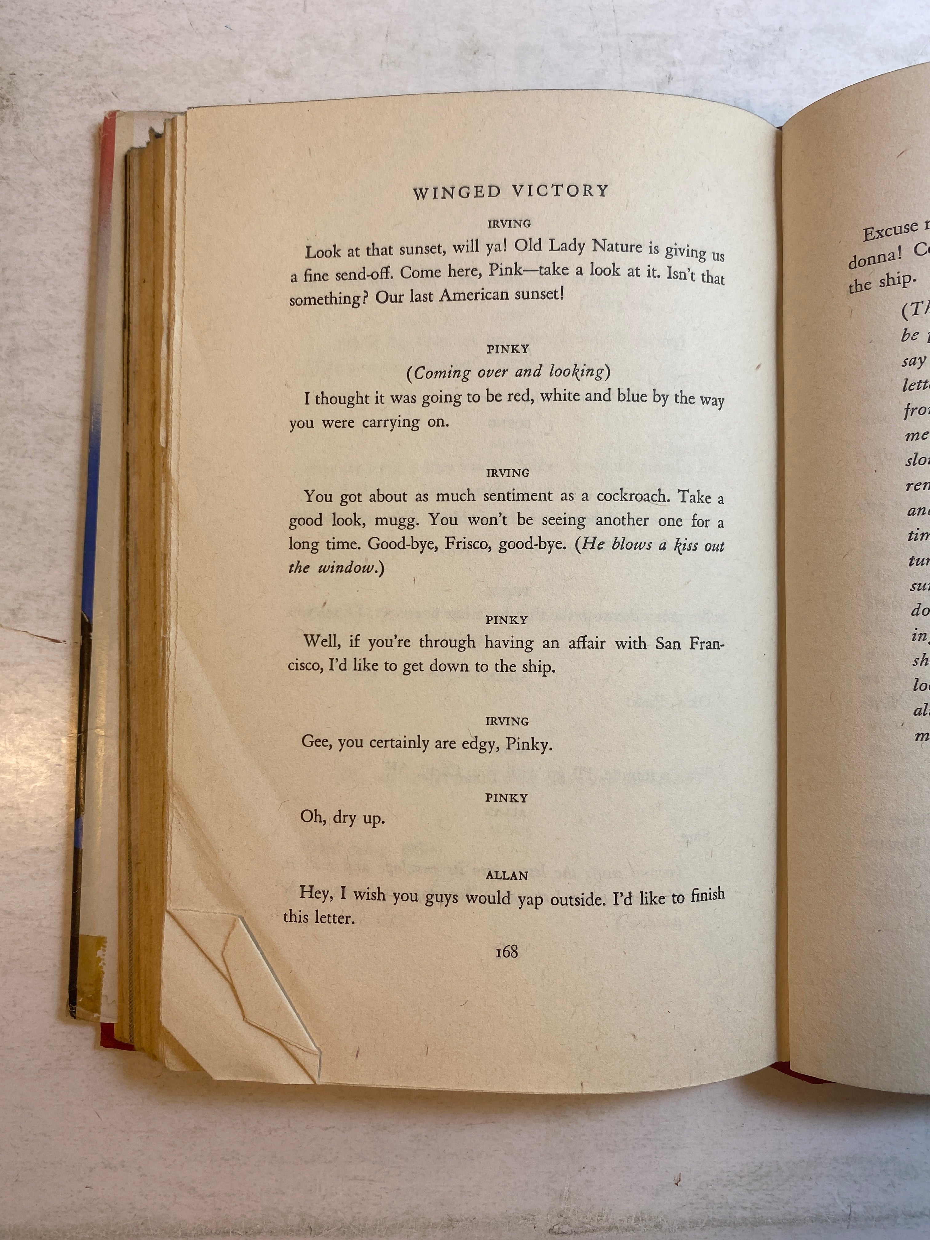 Winged Victory by Moss Hart 1944 HCDJ